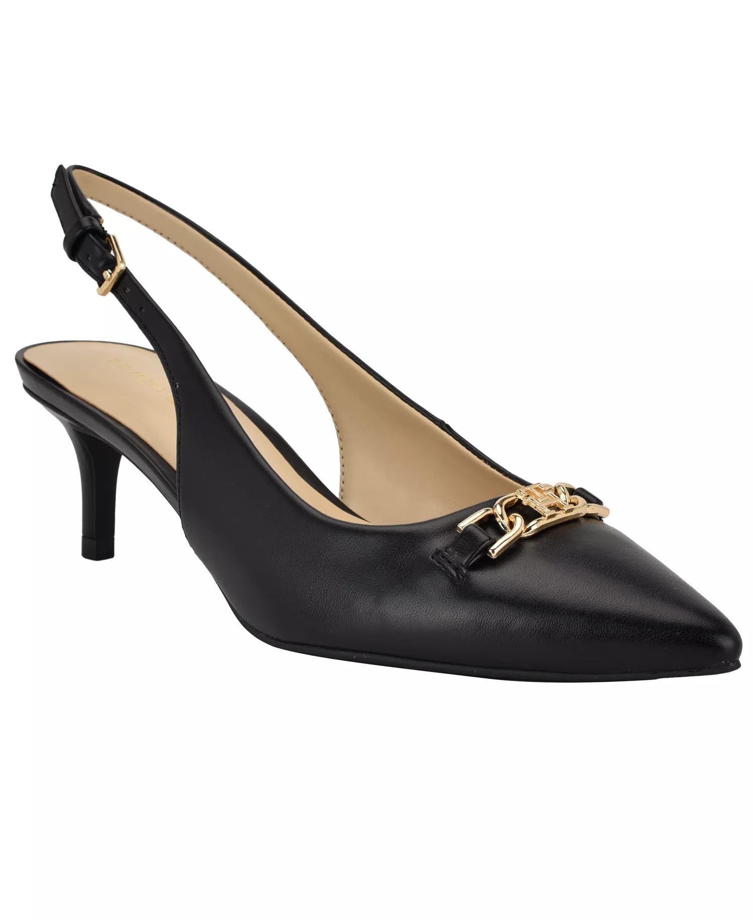 Women's Tienna Slingback Pointed Toe Pumps - Black - 10M