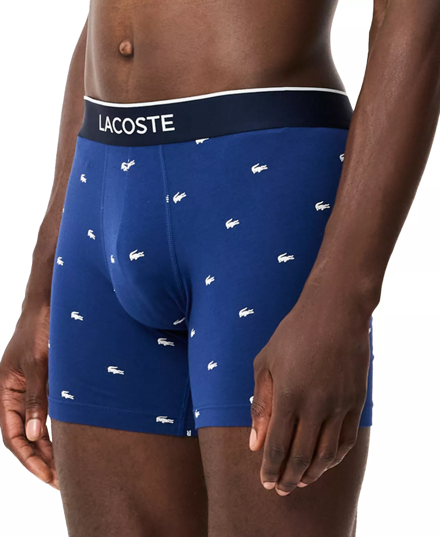 Men's Cotton Stretch Mini-Crocodile Boxer Briefs, 3-Pack - Black/Gray/Brown - L