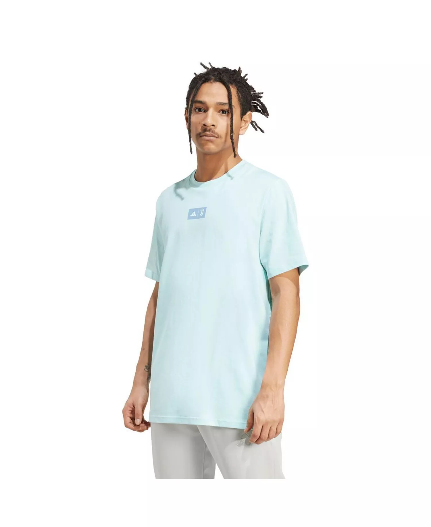 Men's Aqua Juventus Jersey Hook T-Shirt - Aqua - XL