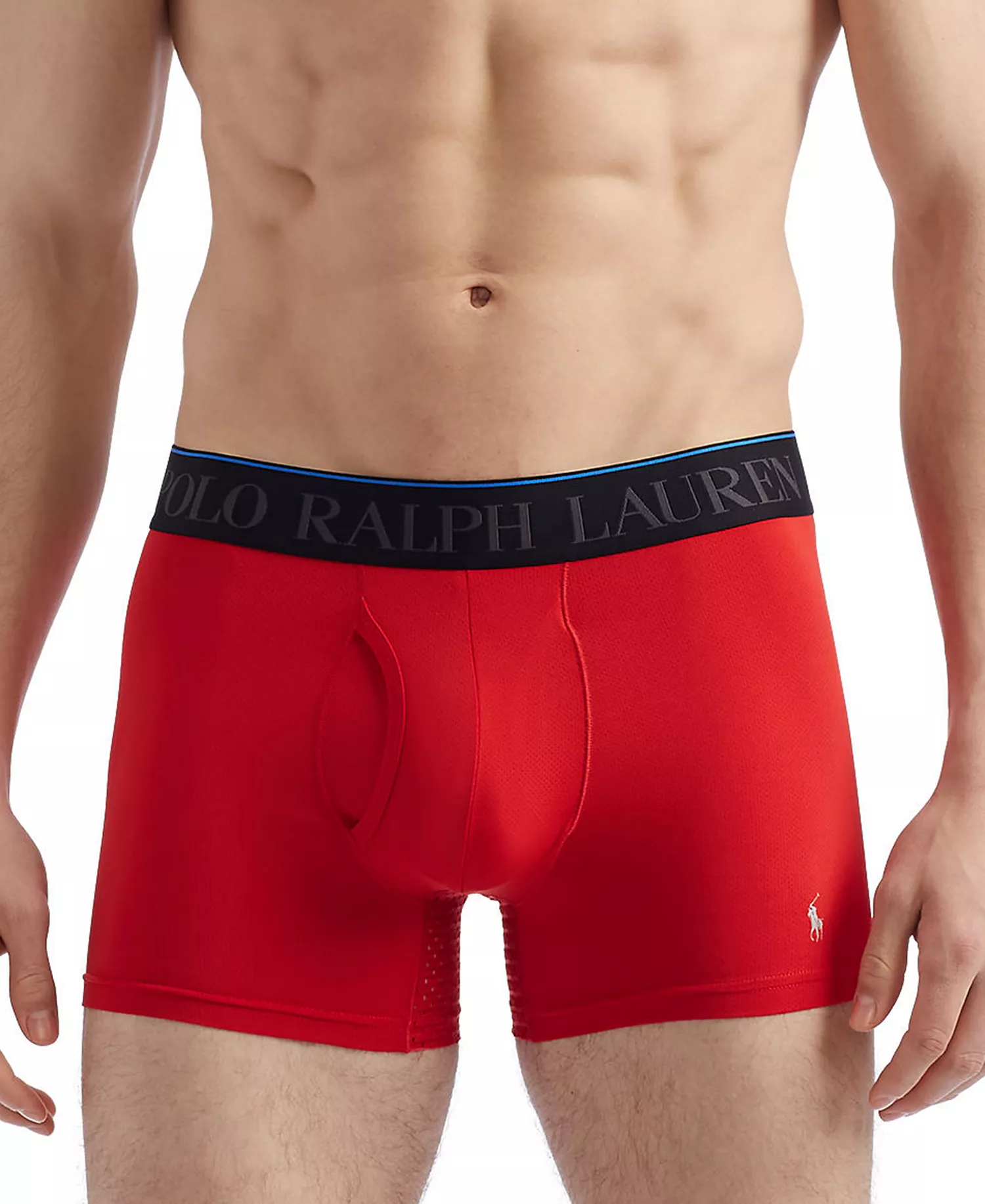 Men's 3-Pack Flex Performance Air Boxer Briefs - Colby Blue/polo Black/Red - L