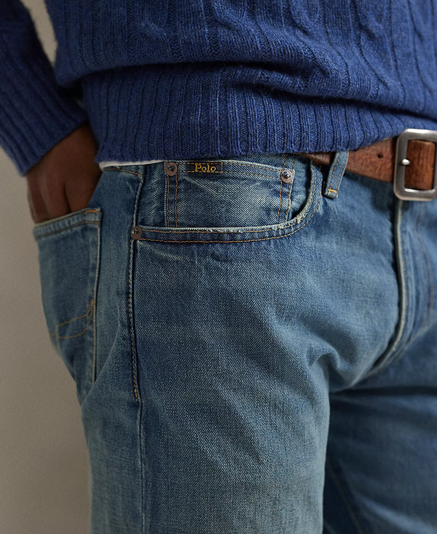 Men's Varick Slim Straight Indigo-Dyed Jeans - Robinson - 32x32