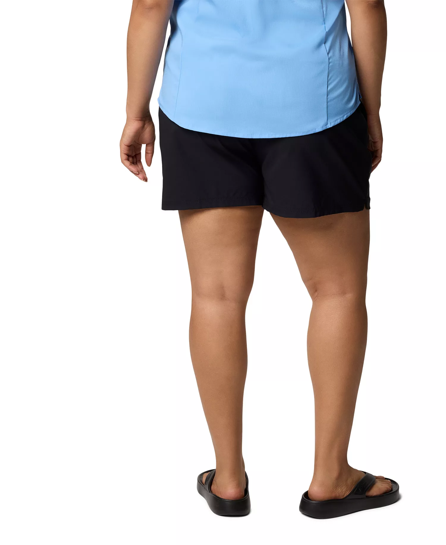 Plus Size Rugged Water Comfort Stretch Shorts - Black - 1X