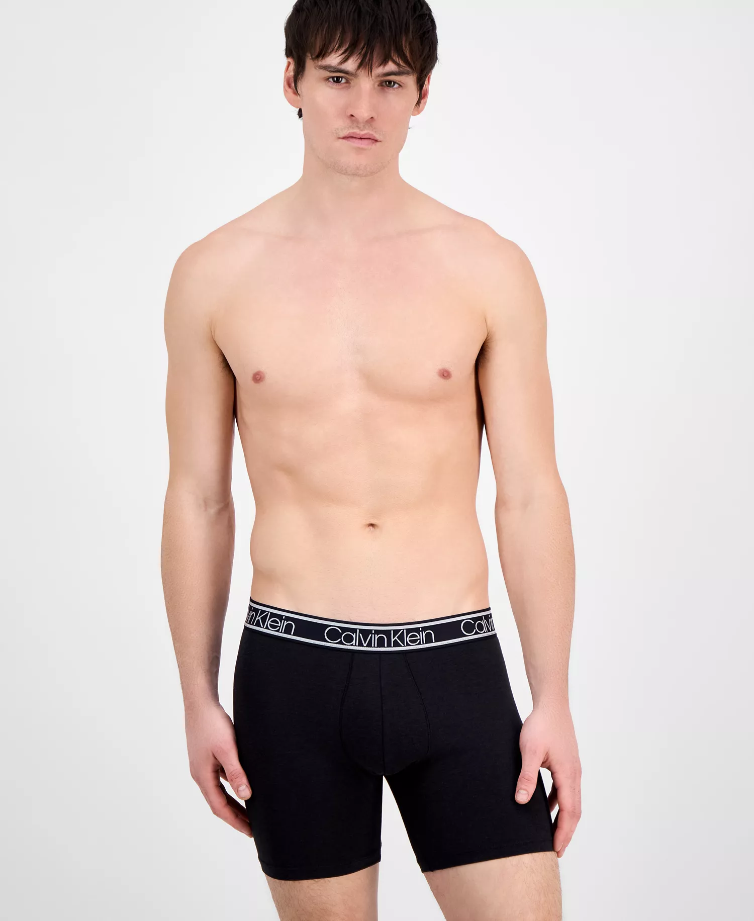 Men's 3pk. Comfort Logo Boxer Briefs - Black - L
