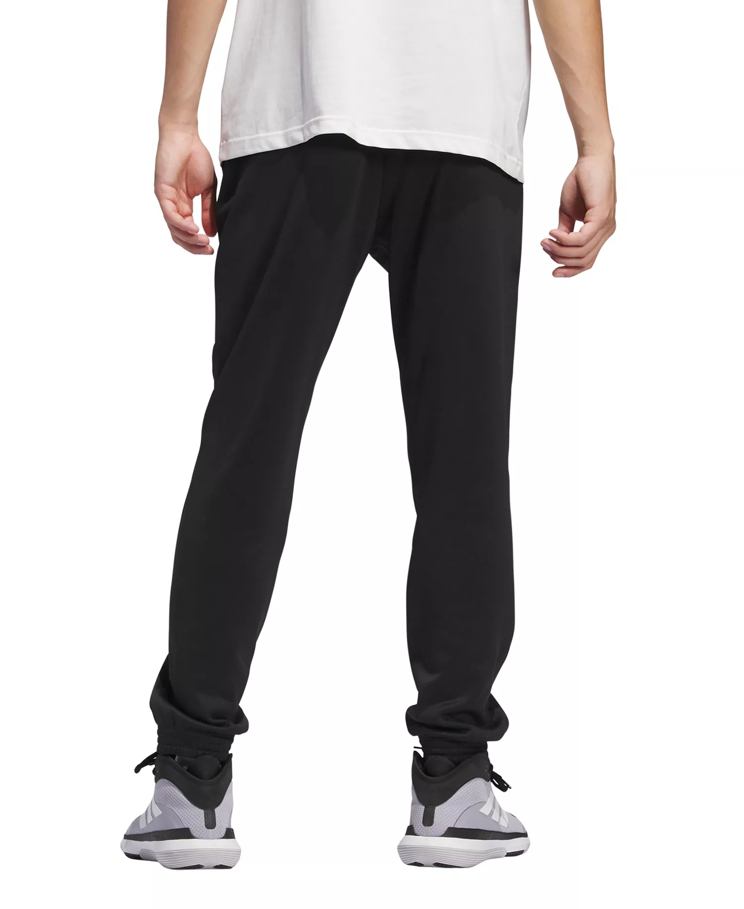 Men's Select Foundation Fleece Basketball Pants - Black, White - 3XL