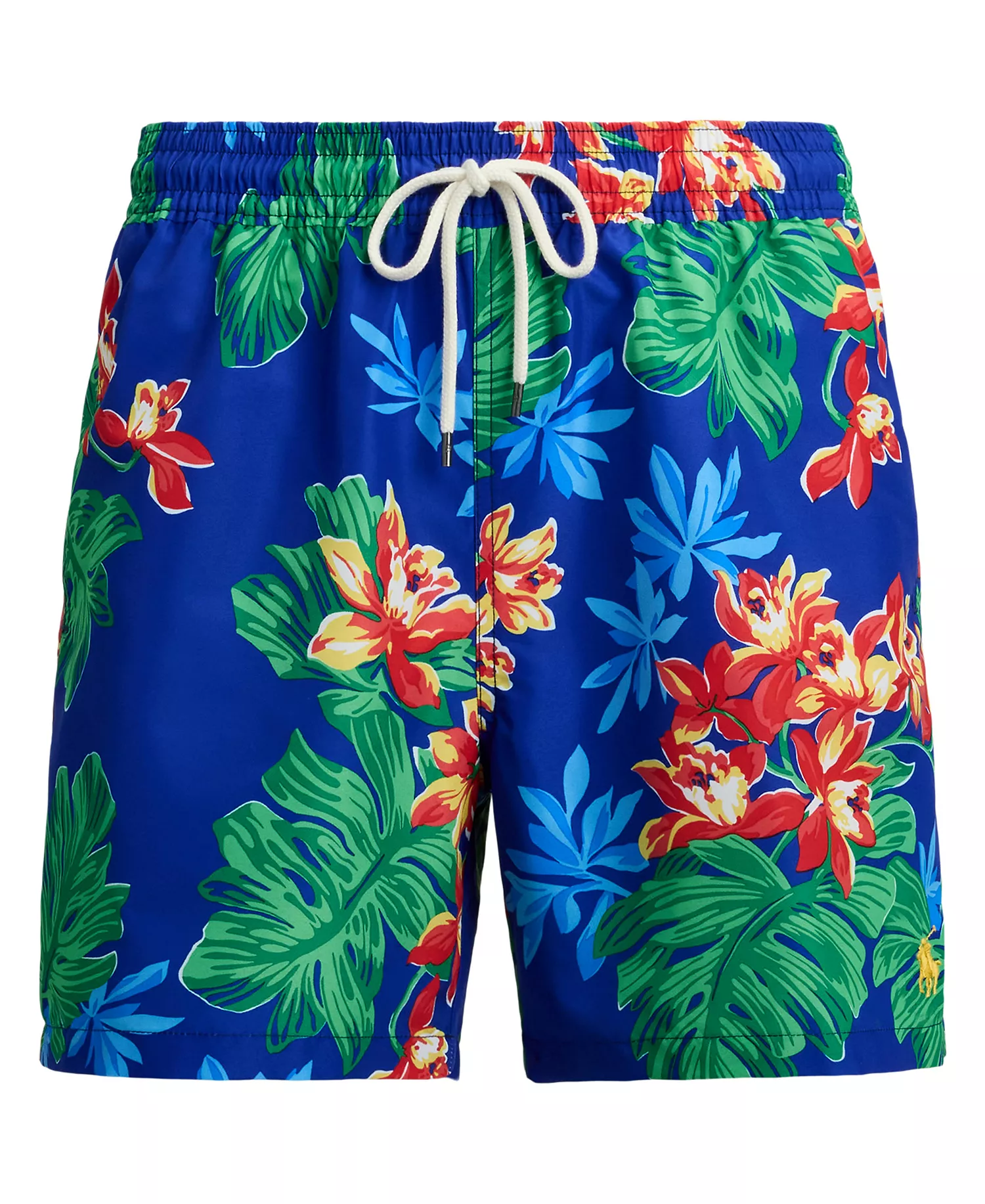 Men's Tropical Floral Swim Trunks - Royal Tropical - 2XL