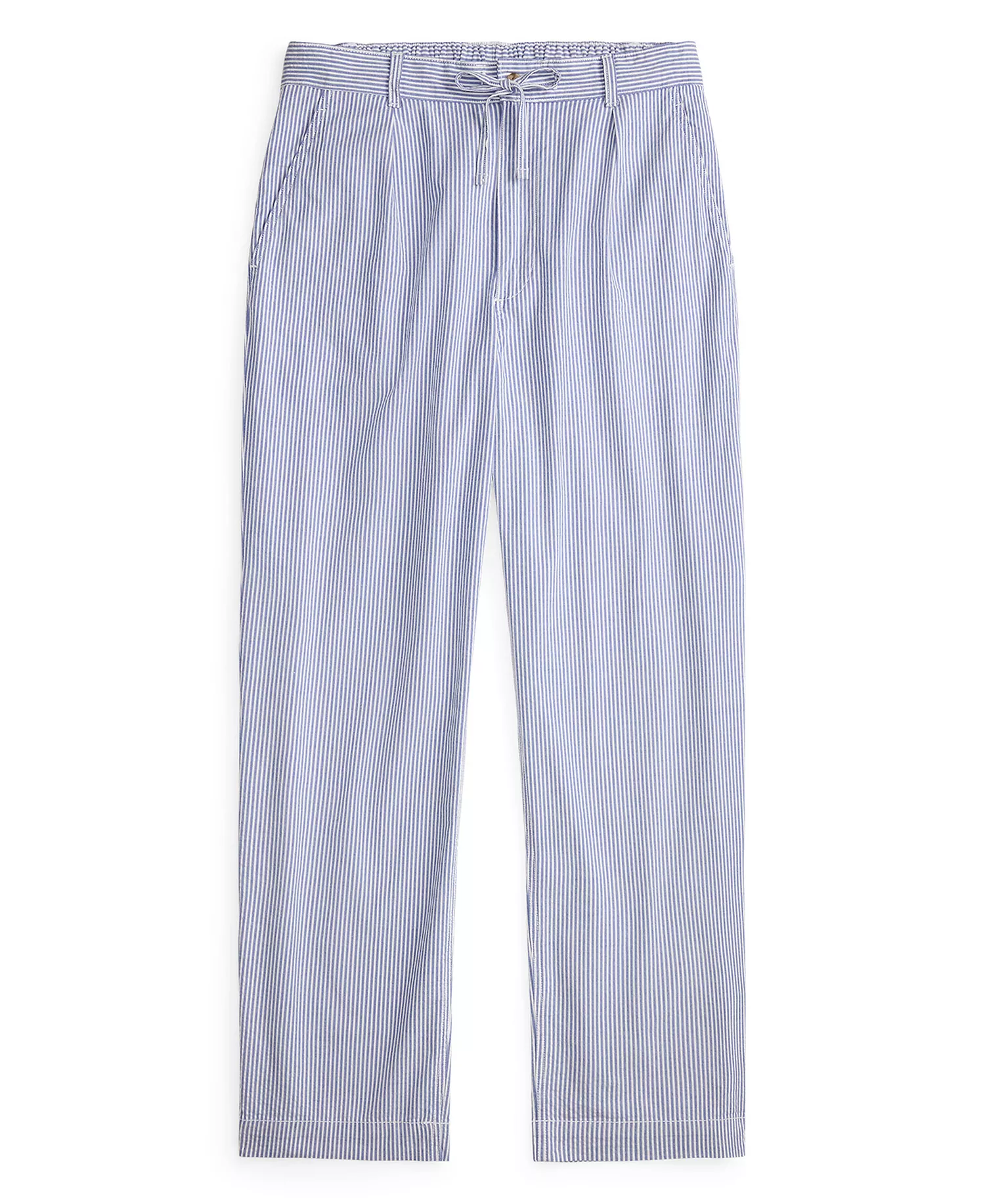 Men's Seersucker Striped Pants - Blue/White - 2XL