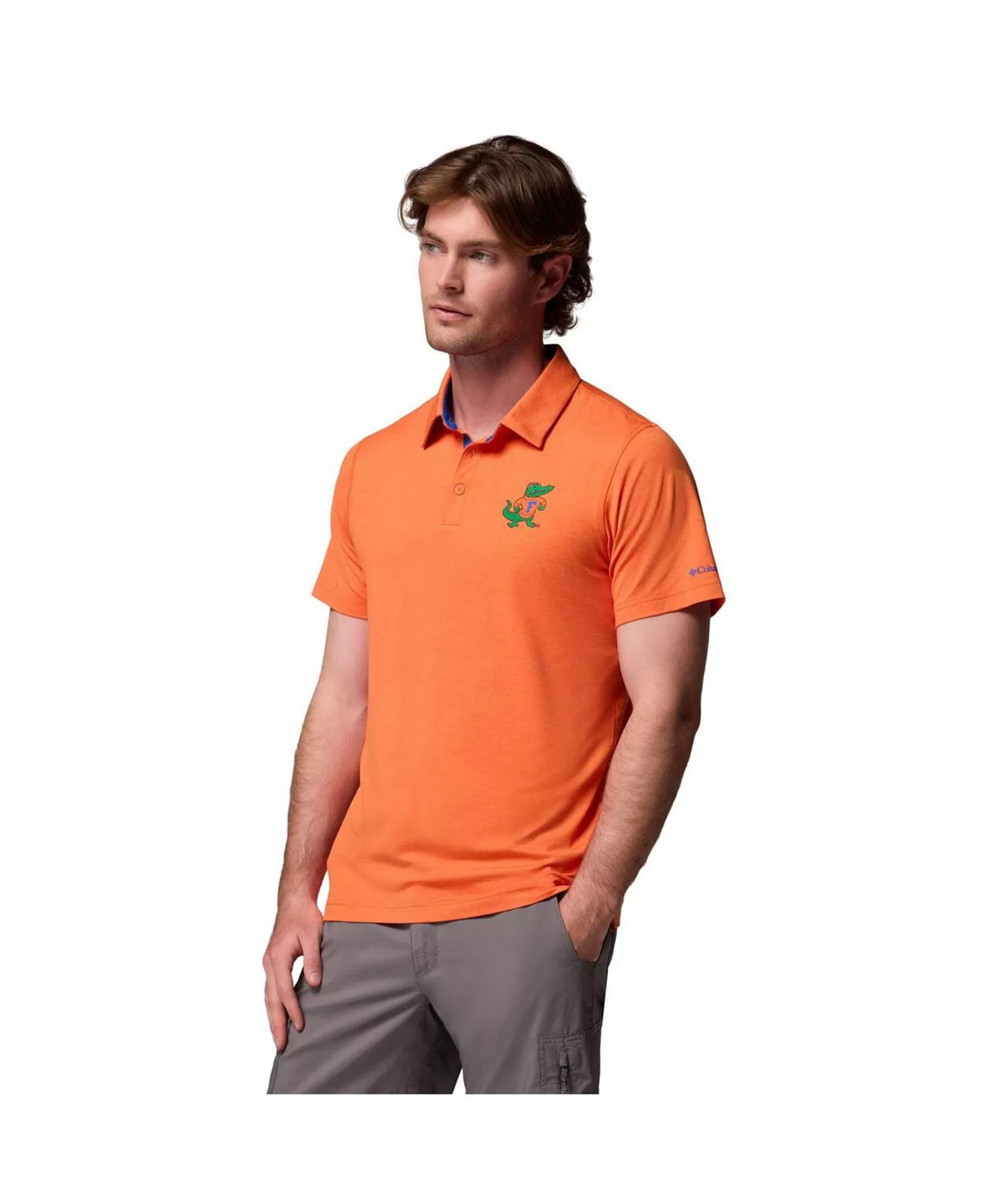 Men's Orange Florida Gators Tech Trail Polo Shirt - Orange - L