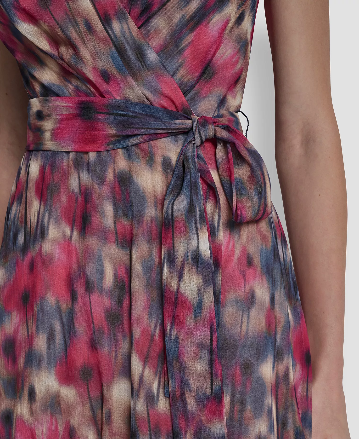 Women's Flutter Short-Sleeve Midi Dress - Lt City Khaki Multi - 10