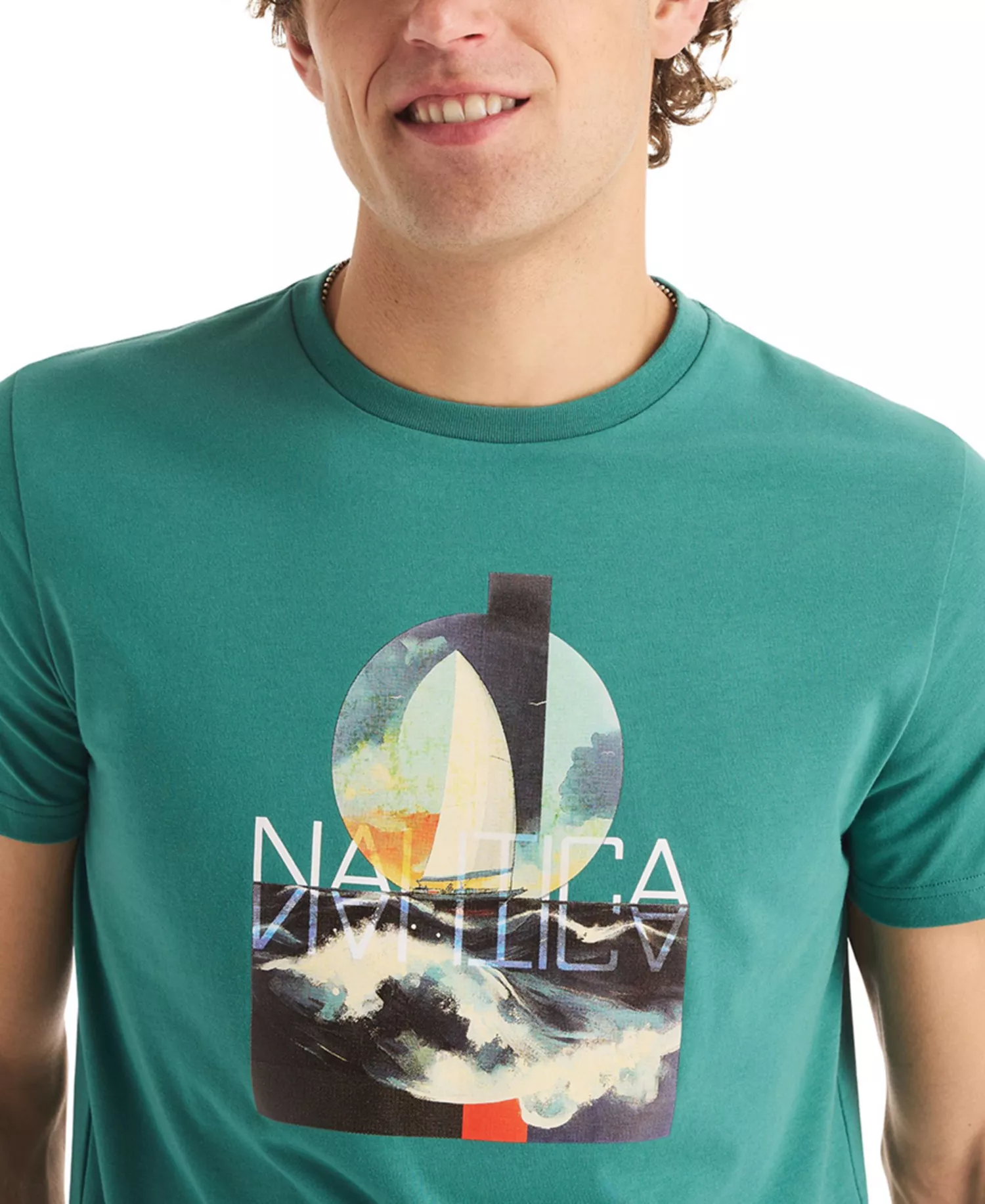 Men's Short-Sleeve Big Waves T-Shirt - Big Sur Green - L
