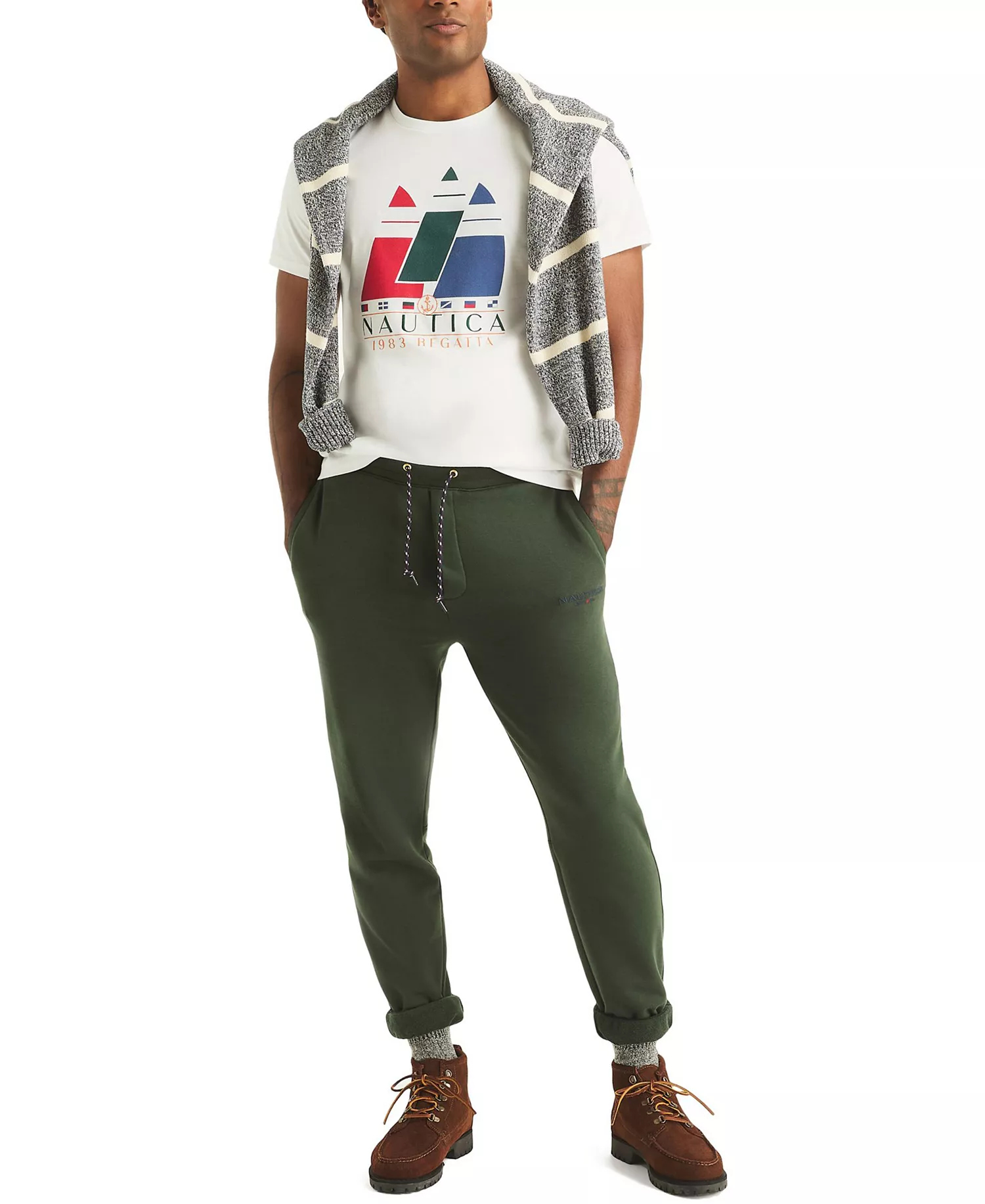 Men's Graphic Print Short-Sleeve T-Shirt - Sail White - 2XL