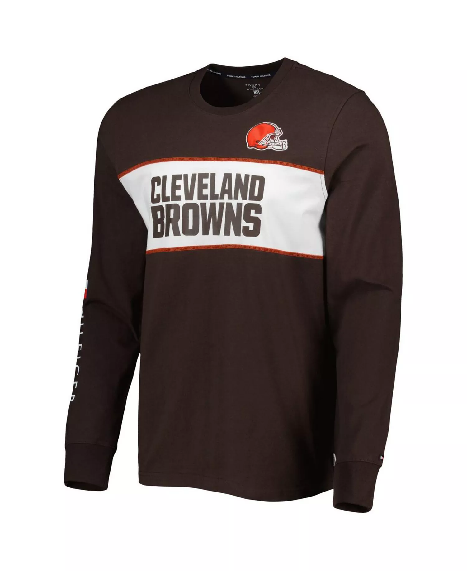 Men's Brown Cleveland Browns Peter Team Long Sleeve T-shirt - Brown - 2XL