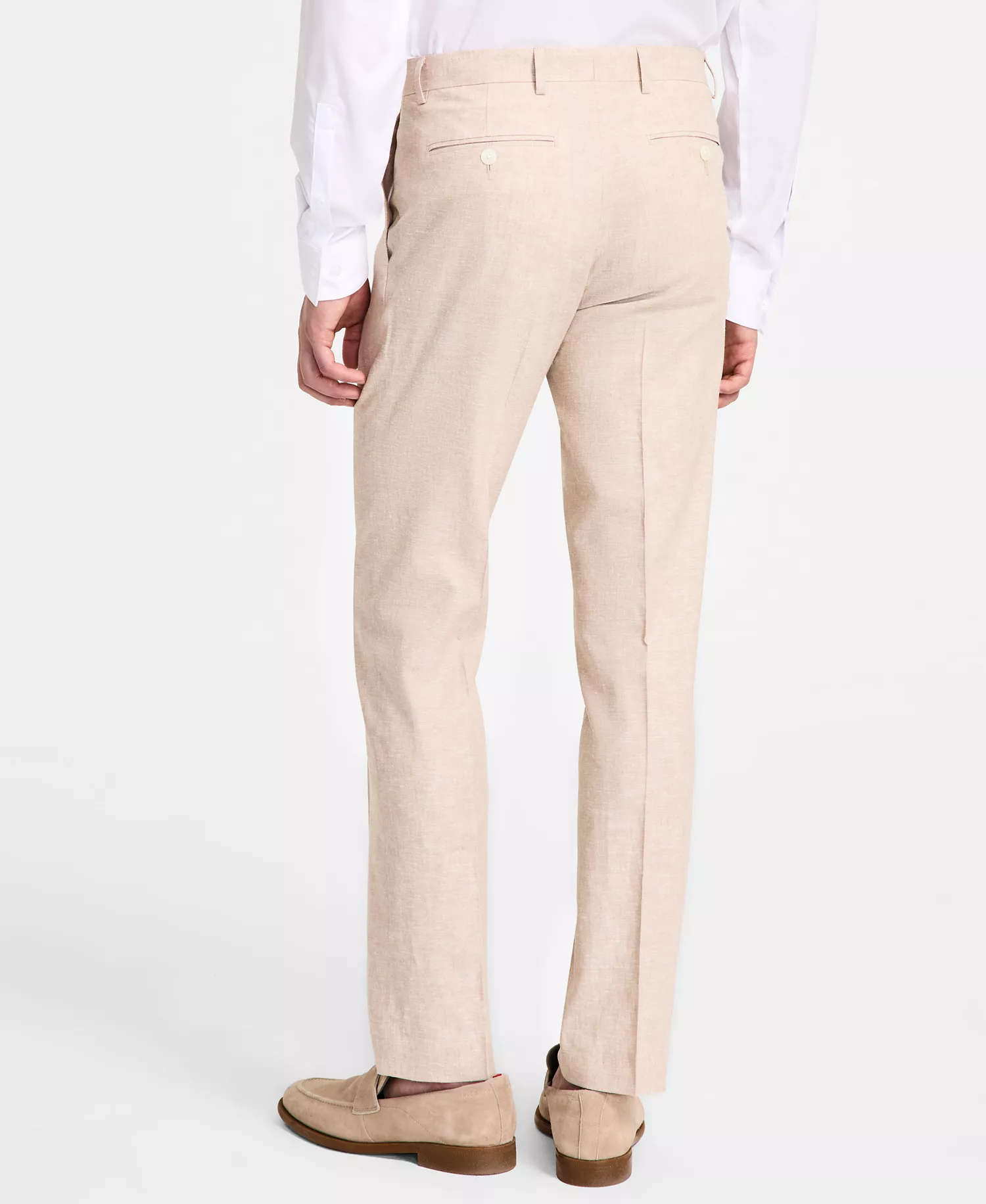 Men's Modern-Fit Linen Pants - Light Tan - 30 - 30