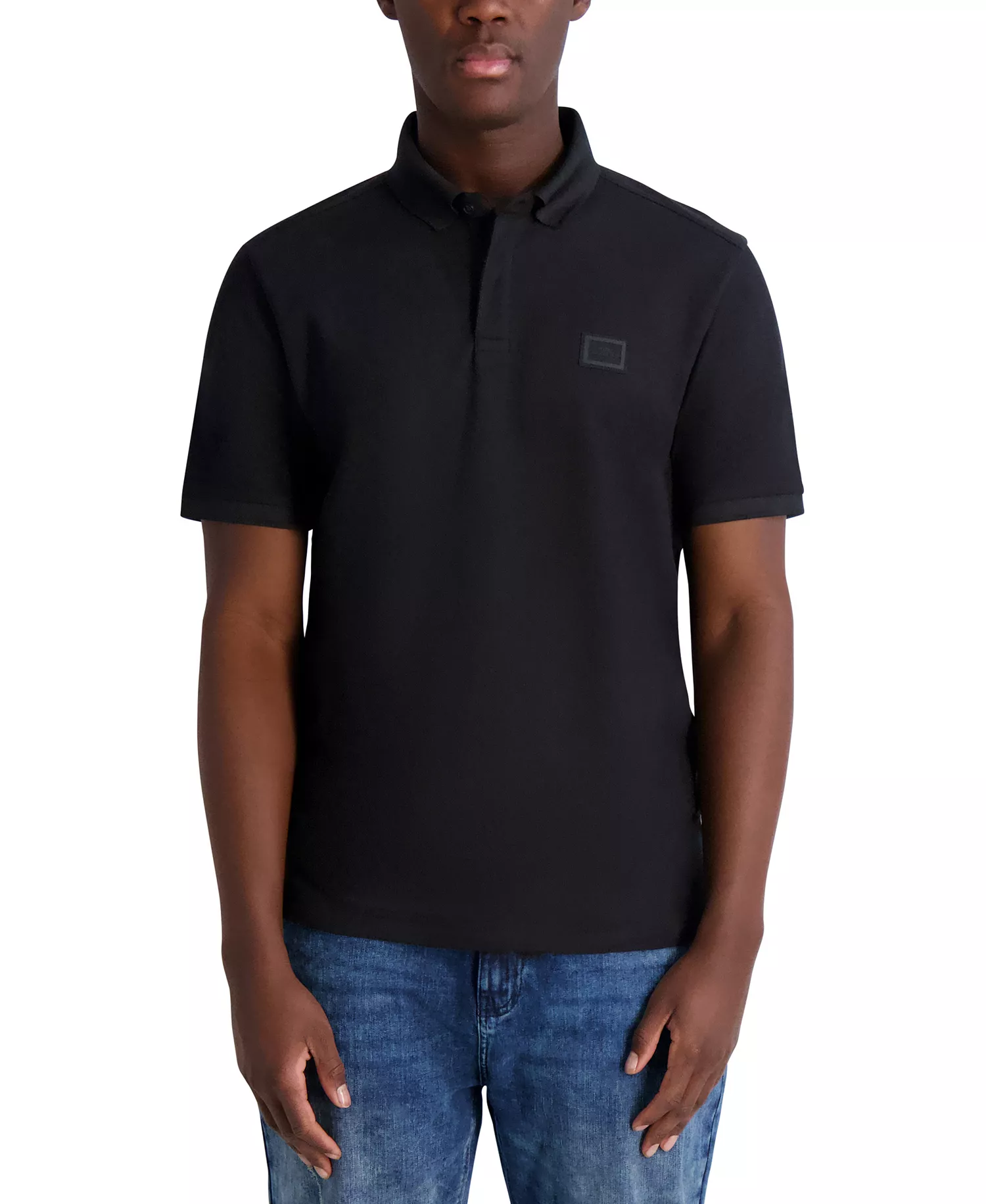 Men's Basic Polo Shirt - Black - L