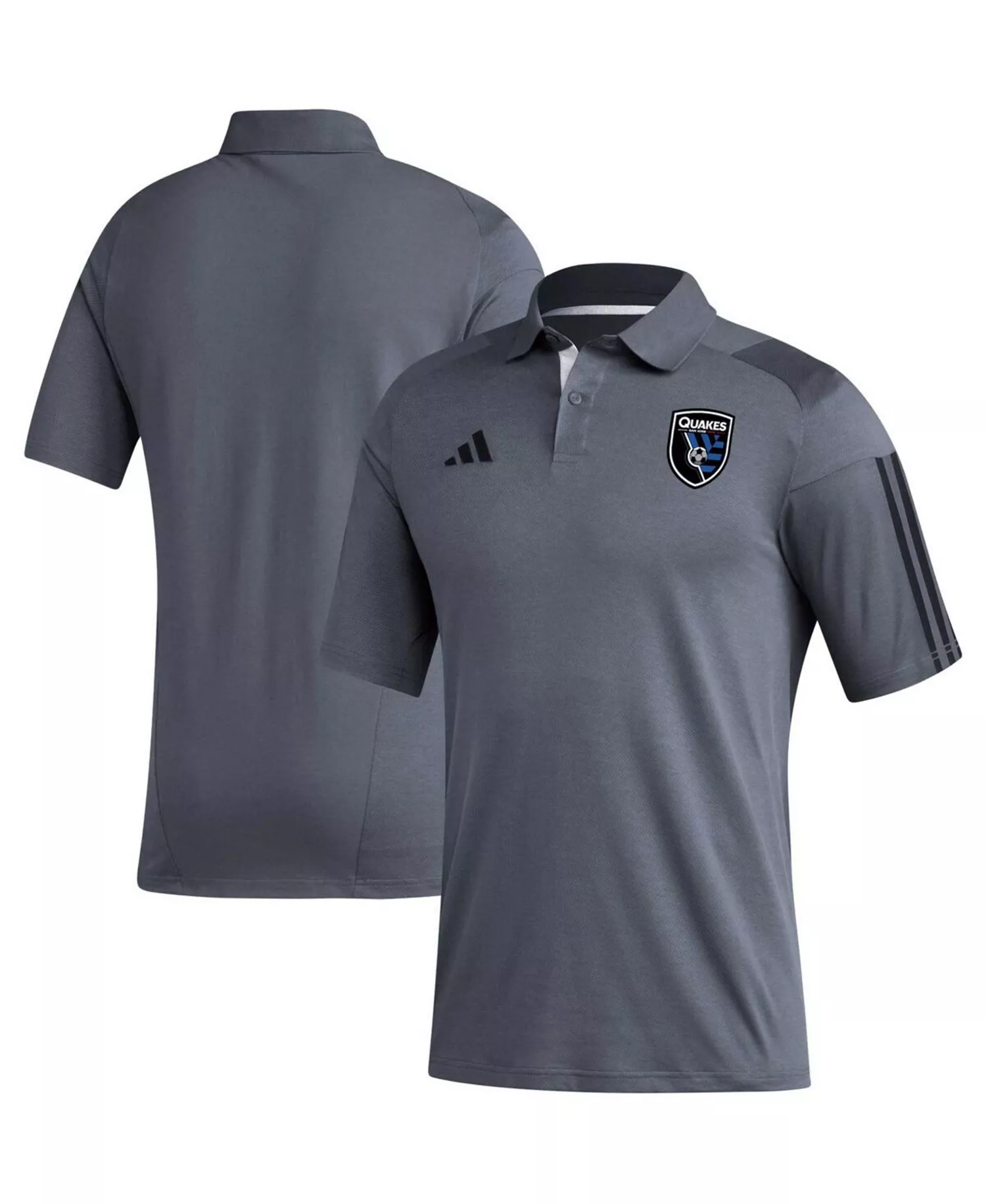 Men's Gray San Jose Earthquakes 2023 On-Field Training Polo Shirt - Gray - M