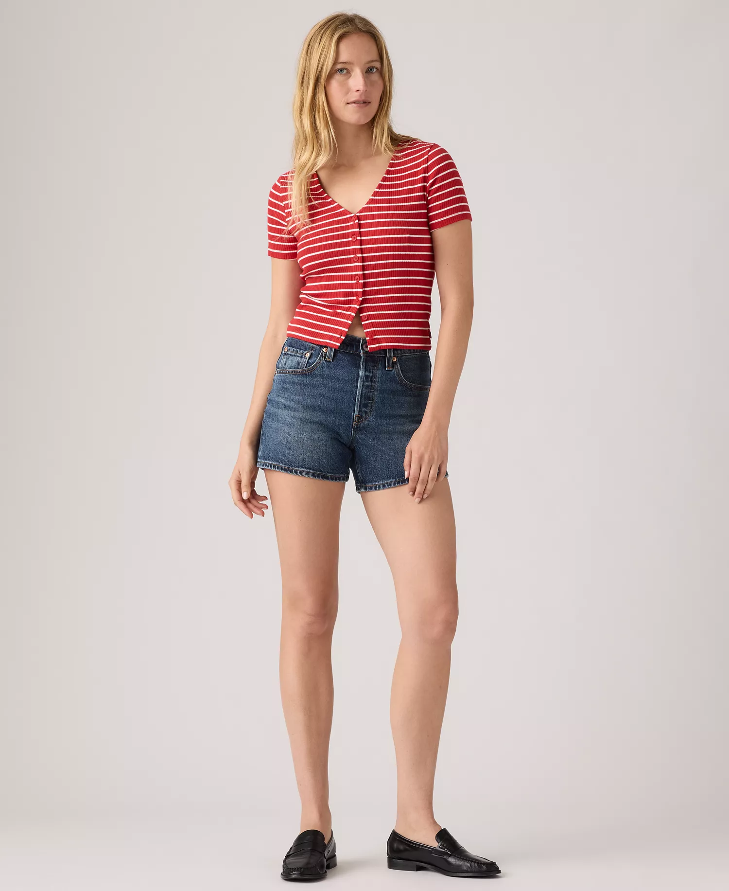 Women's 501 Curve Denim Shorts - Beleive Not - 24