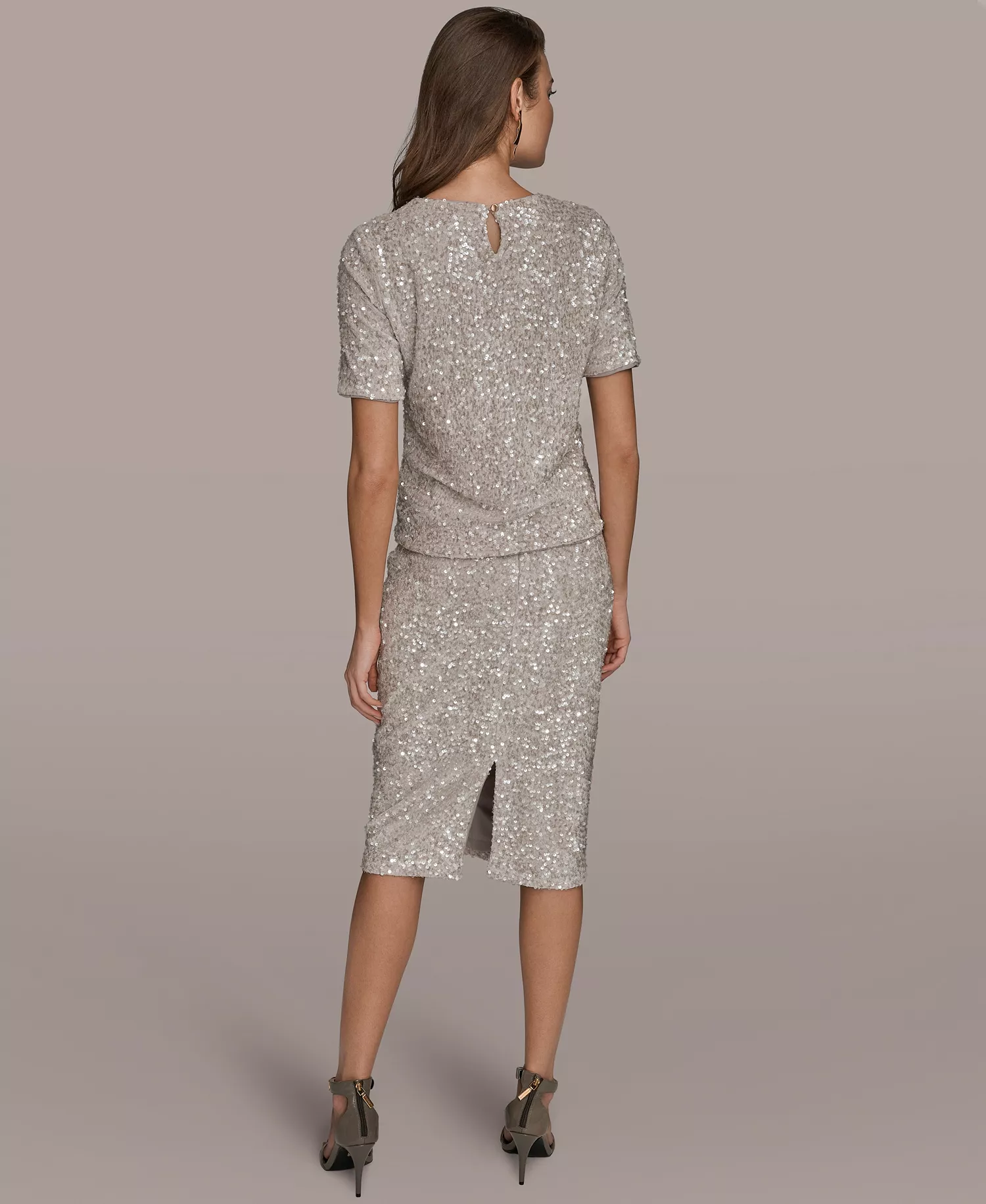 Women's Sequin Detail Top - Vapor - S