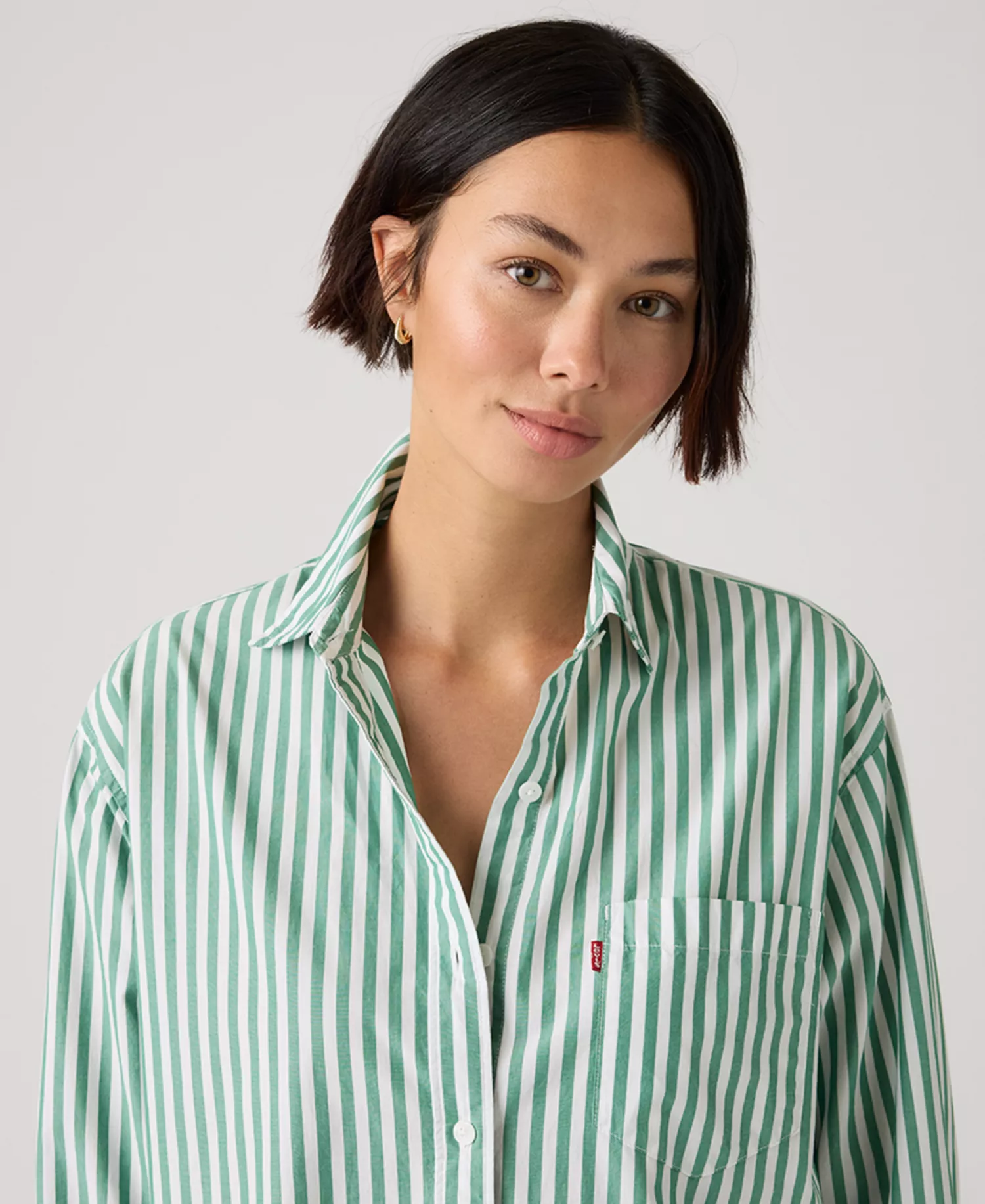 Women's Harlie Striped Boyfriend Shirt - Serafina S - L