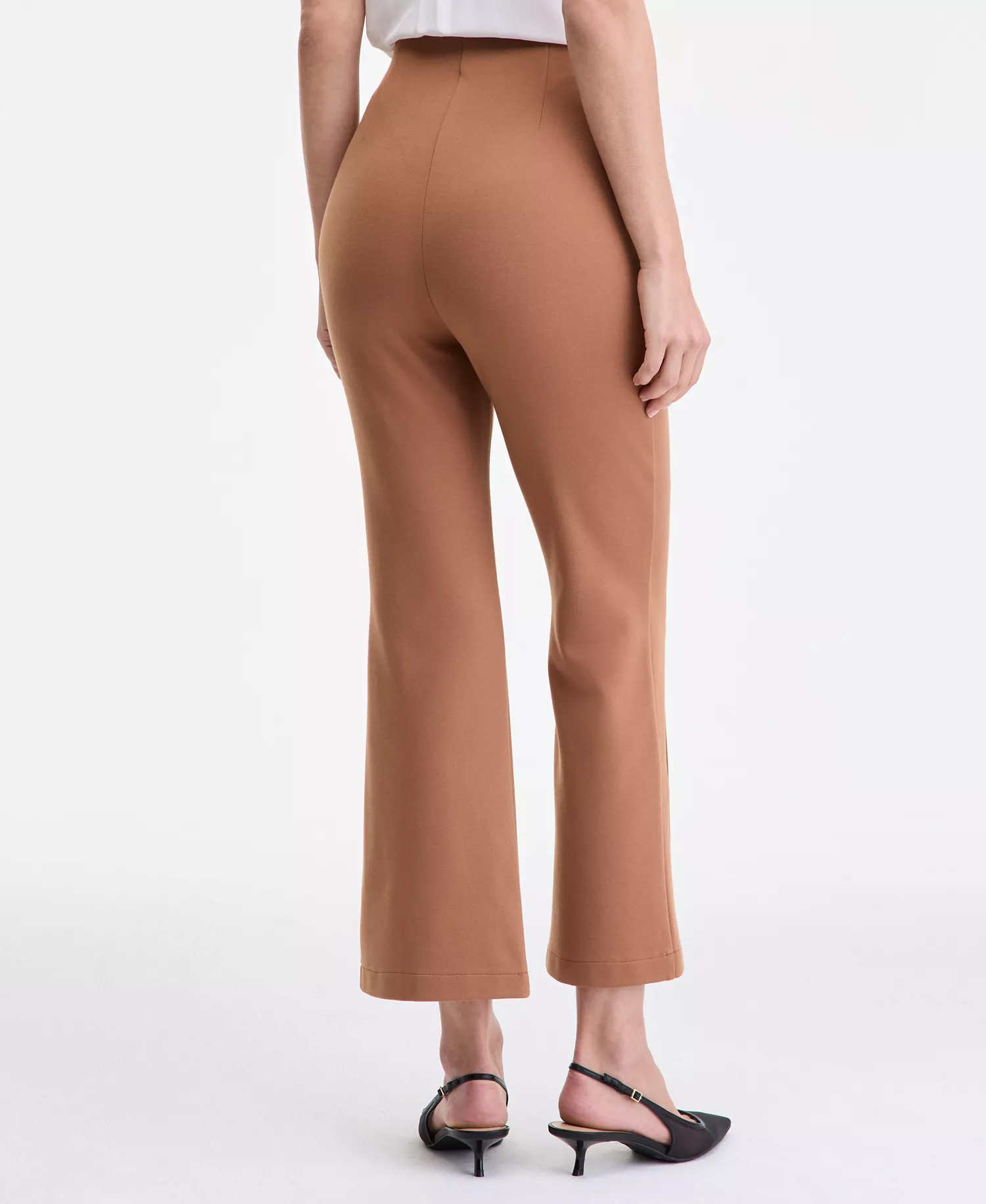 Women's High-Rise Kick Flare Pants, Macy's Exclusive - Brown Saira - L