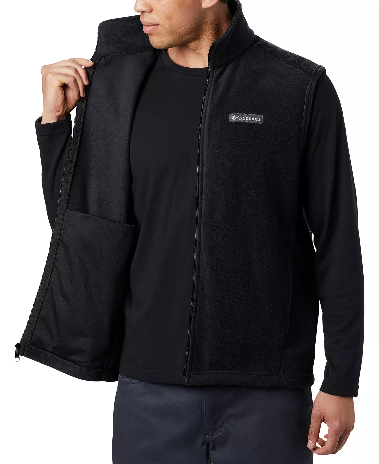 Men's Steens Mountain Fleece Vest - Black - L