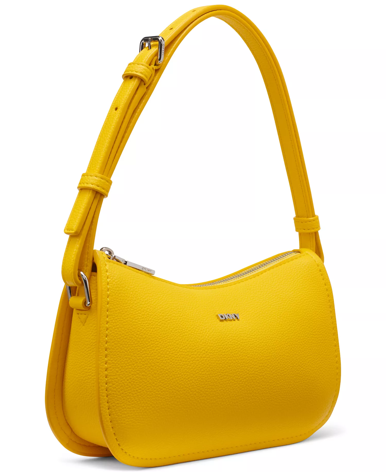 Nessa Zipper Small Slim Shoulder Bag - Bright Yellow - No Size
