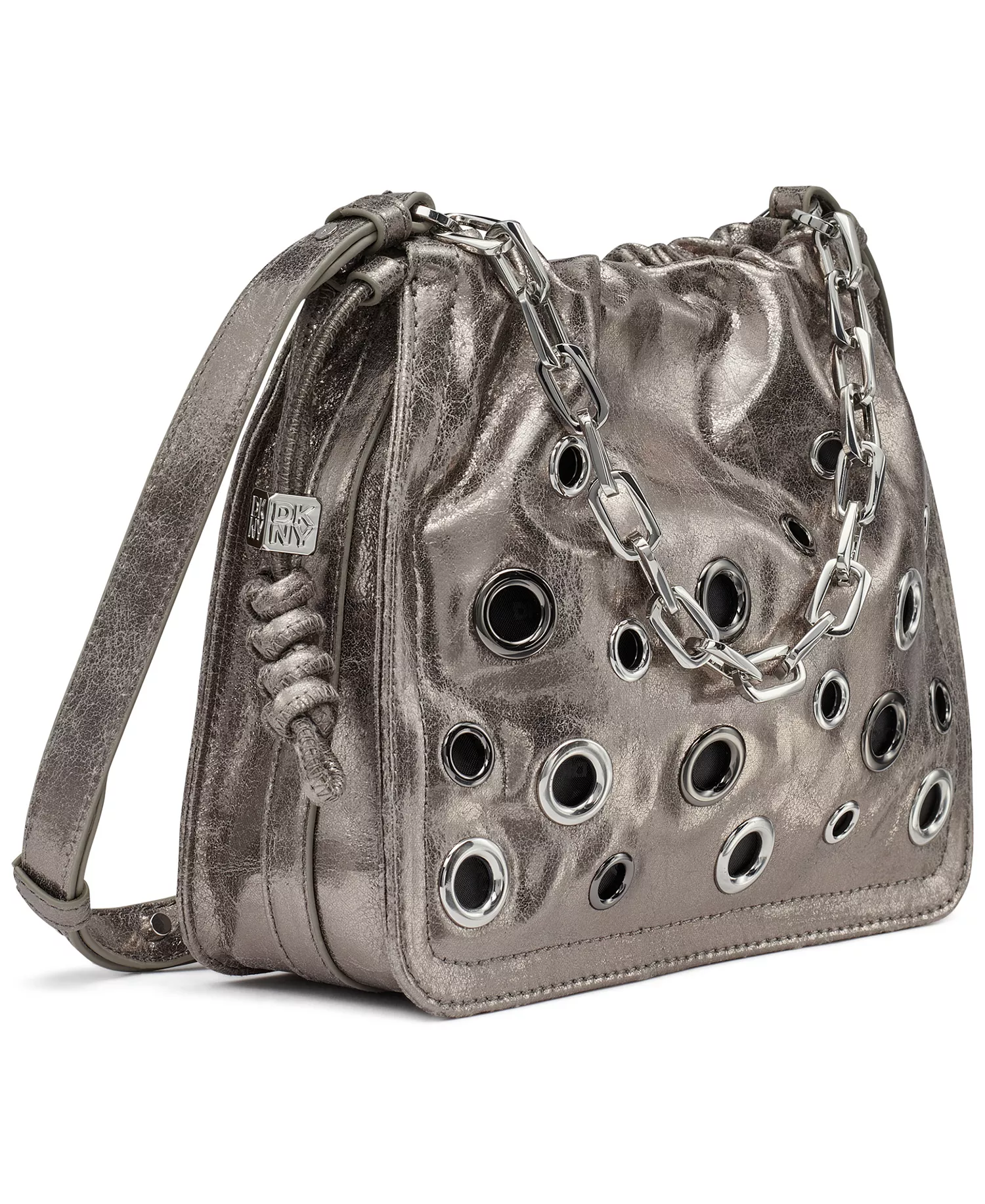 Halle Drawstring Small Crossbody Bag - Bronze - ONE SIZE