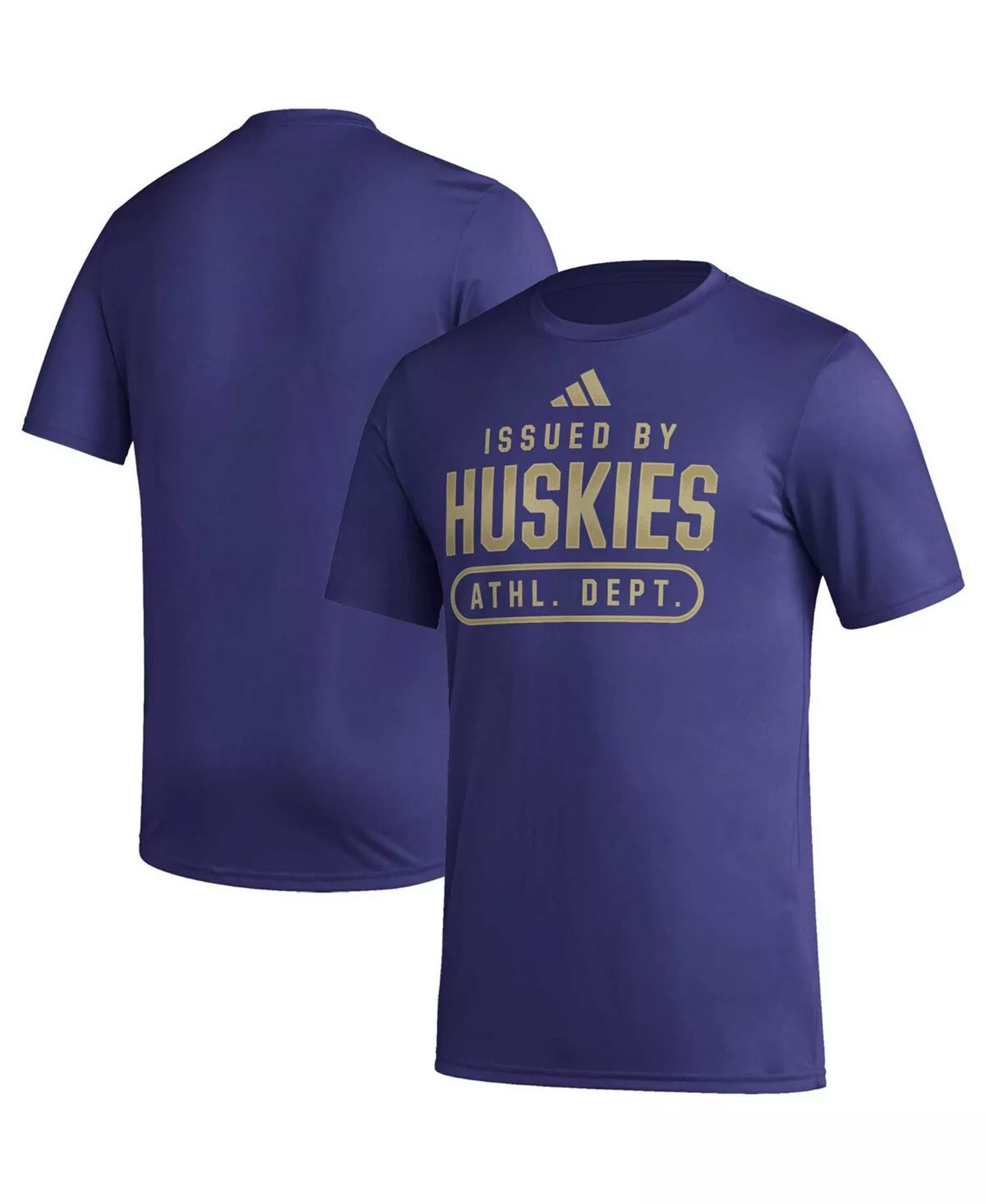 Men's Purple Washington Huskies AEROREADY Pregame T-shirt - Purple - 2XL
