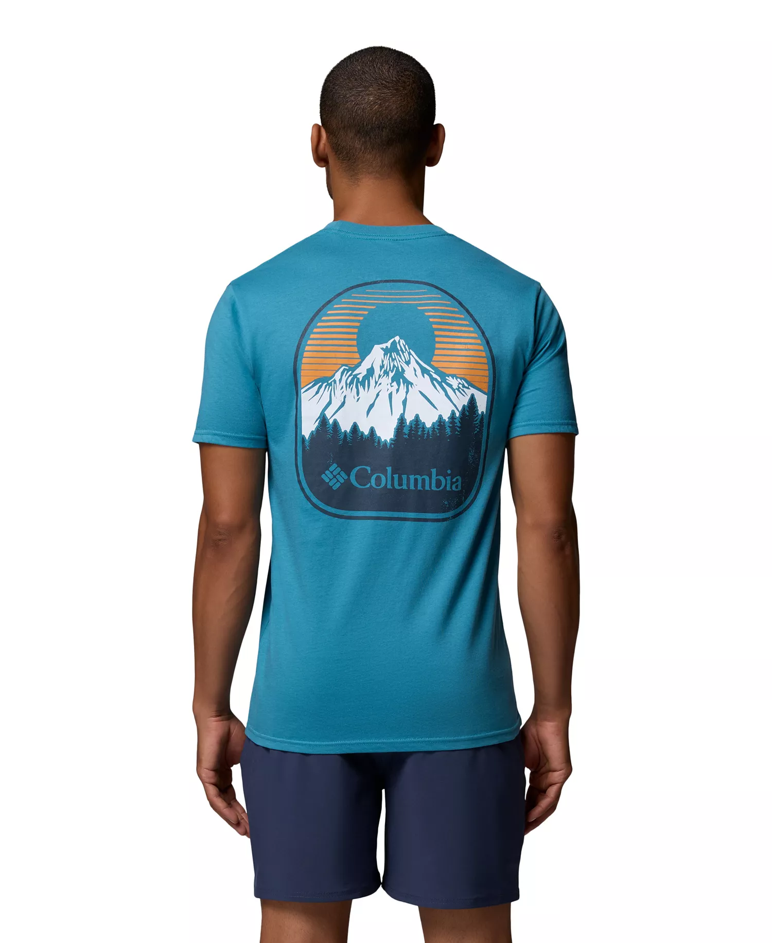 Men's Topper Graphic Crewneck T-Shirt - Canyon blue - L
