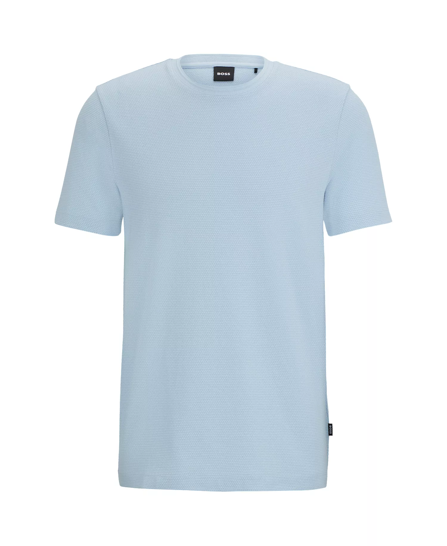 Men's Bubble-Jacquard Structure T-shirt - Open Blue - L