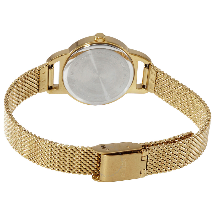 Citizen Gold-Tone Stainless Quartz Black Dial Ladies Watch