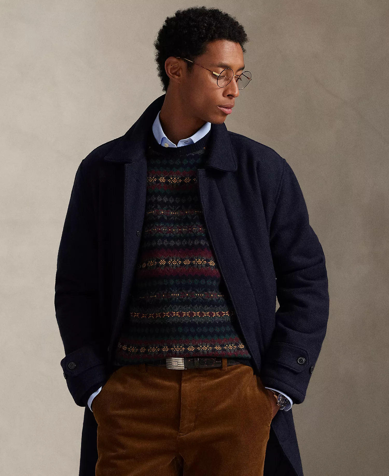 The Langdon Walking Coat - Collection Navy - L