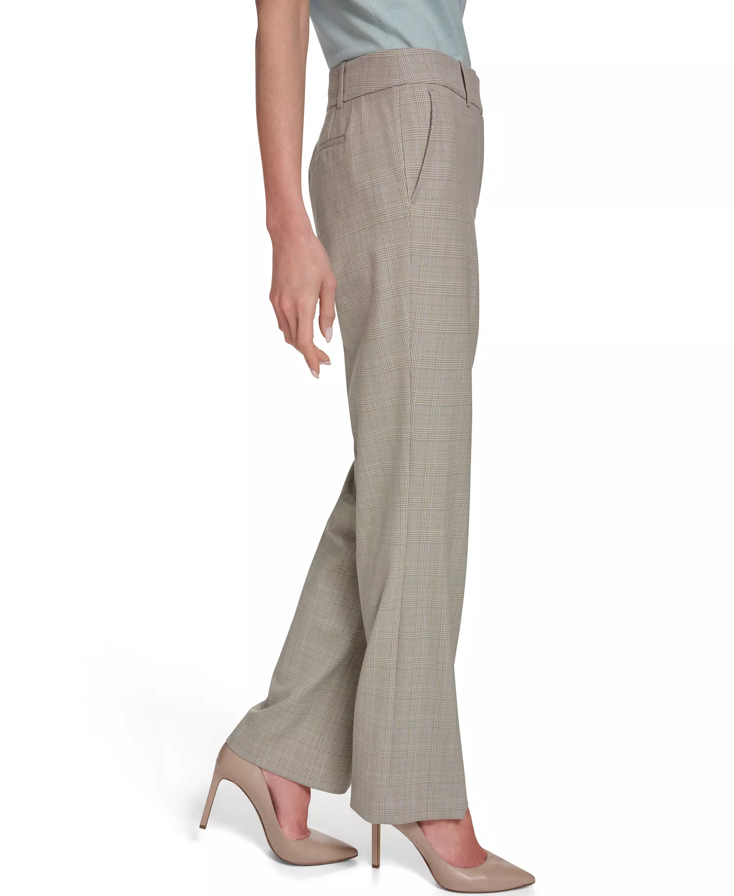 Women's Plaid Bootcut Trousers - Harbor Gray Multi - 0