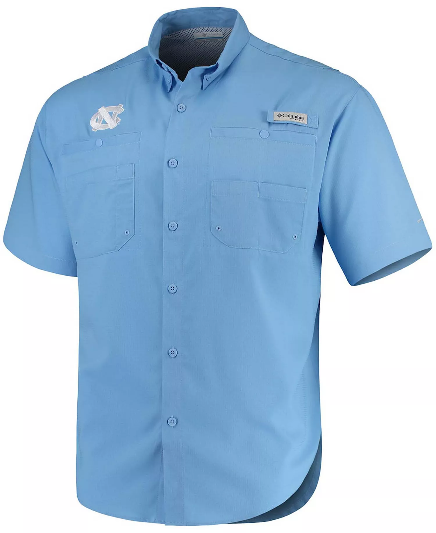 Men's Light Blue North Carolina Tar Heels Tamiami Shirt - Light Blue - L