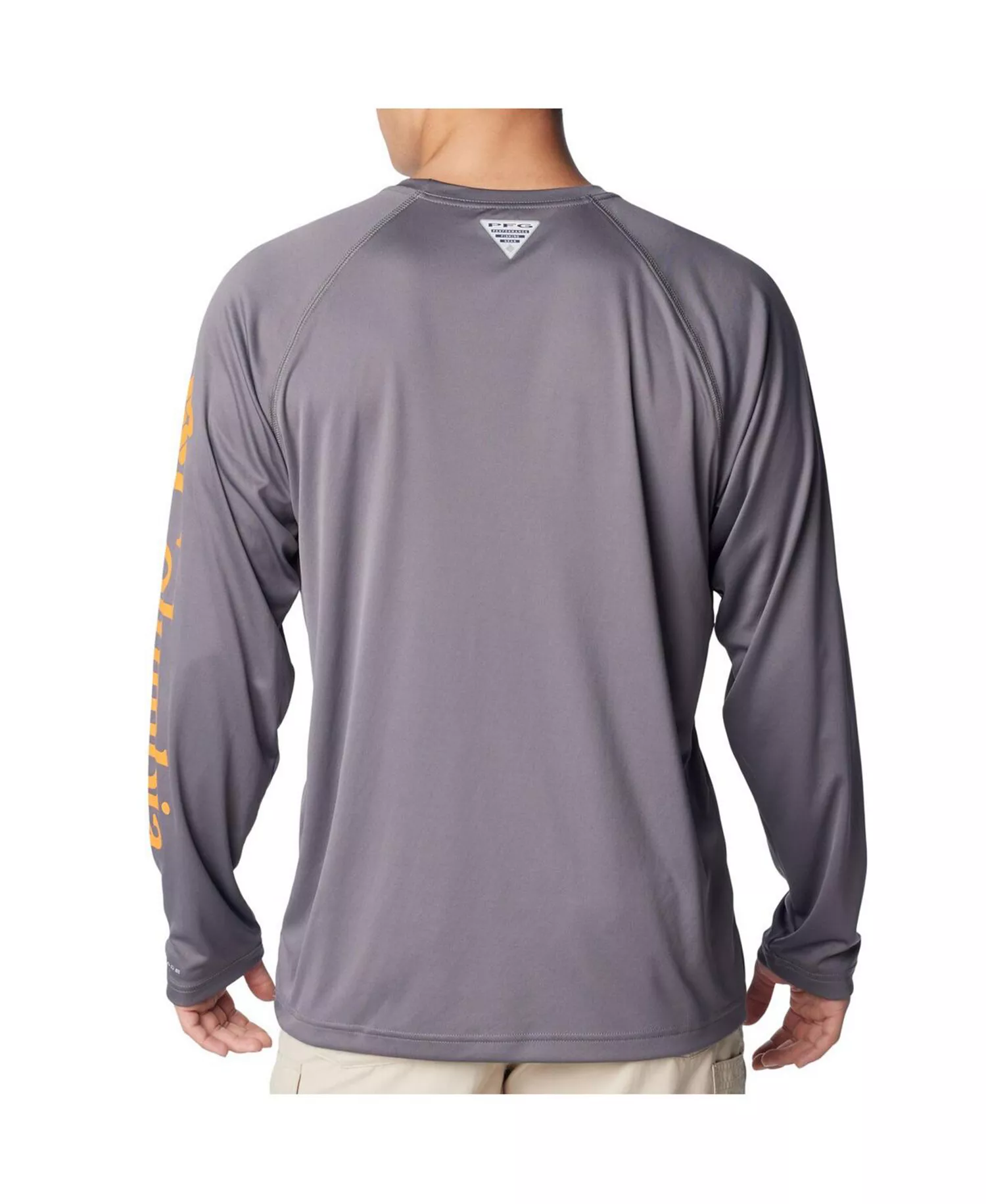 Men's Charcoal Tennessee Volunteers Terminal Tackle Omni-Shade Raglan Long Sleeve T-shirt - Charcoal - M