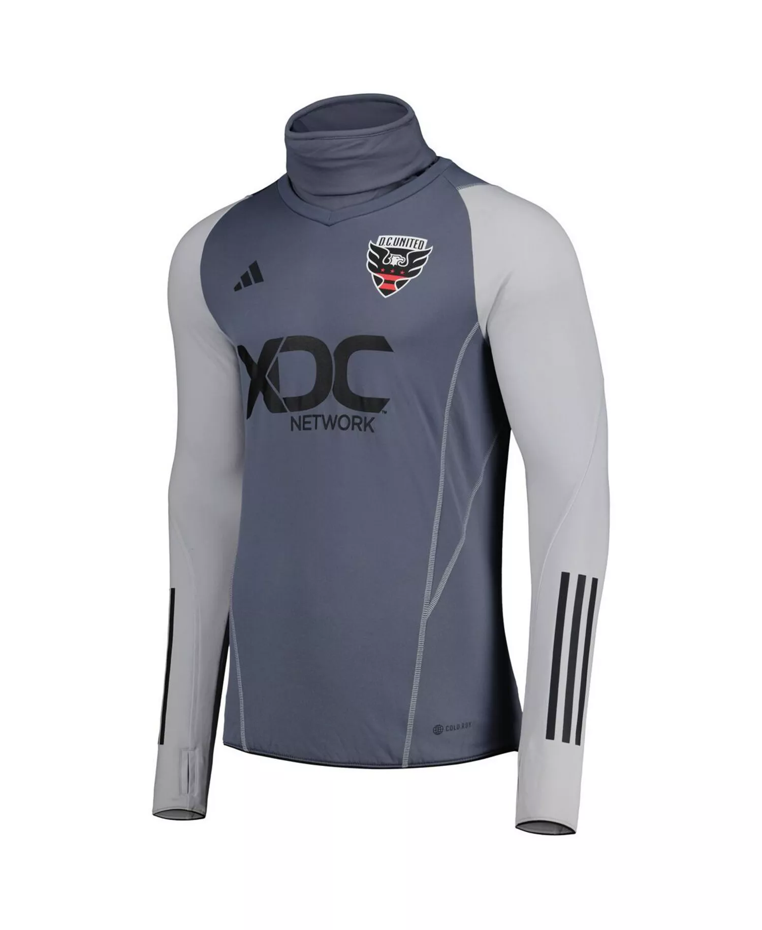 Men's Gray D.C. United Warm Raglan COLD.RDY Top - Gray - 2XL