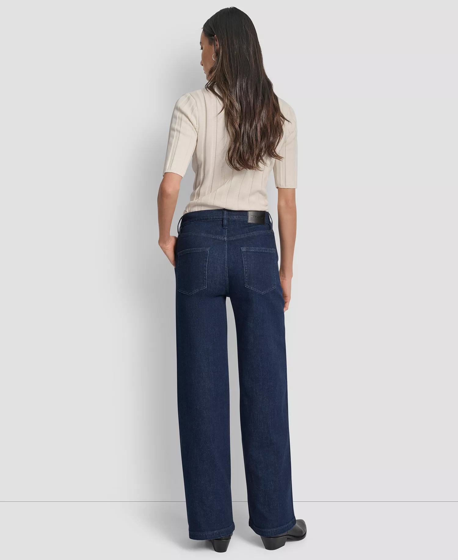 Petite High-Rise Tailored Trouser Jeans - Lexington - 27P