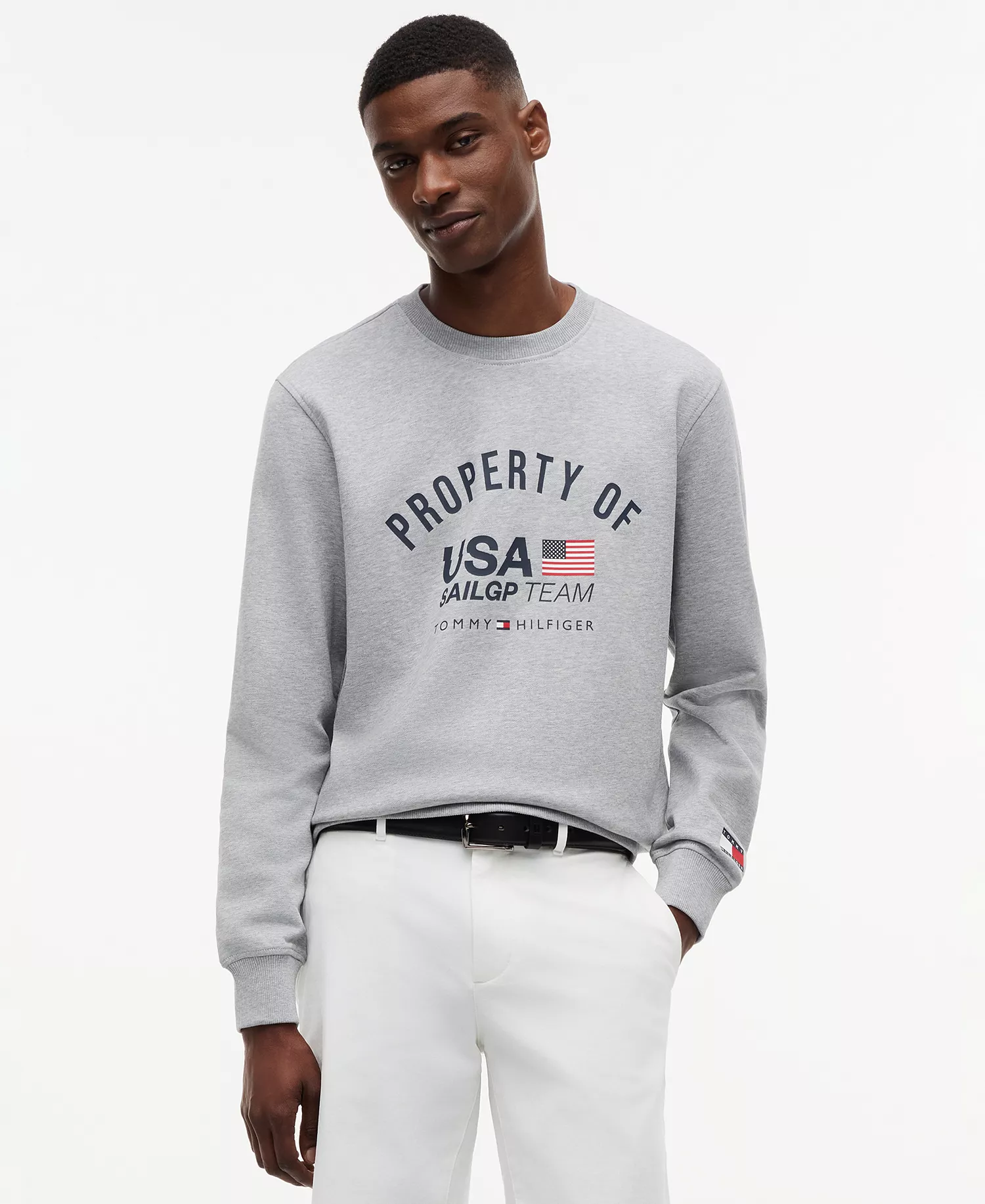 x U.S. SailGP Men's Property of USA Crewneck Sweatshirt - Light Gray Heather - L