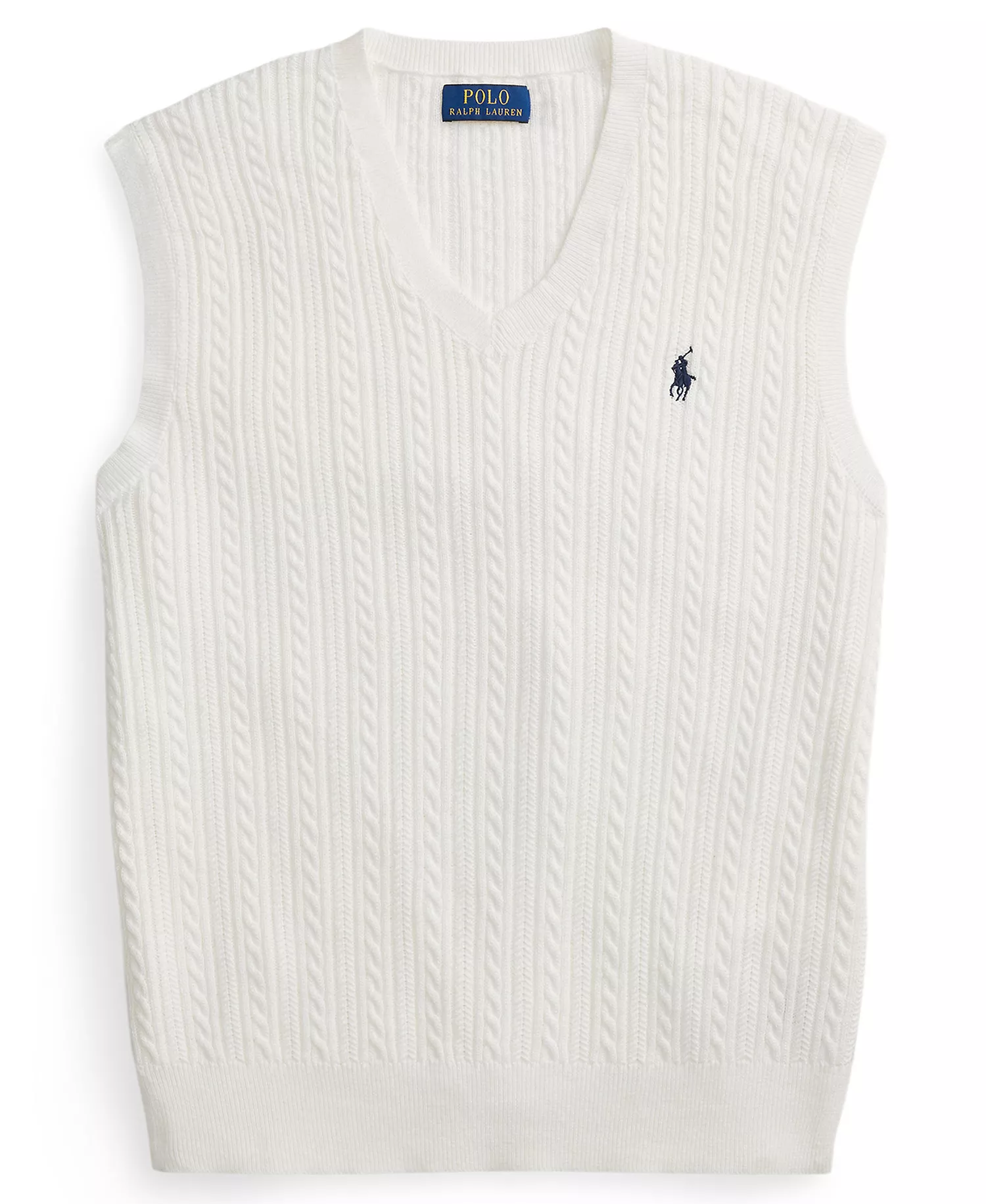 Men's Cable-Knit Sweater Vest - Deckwash White - 2XL