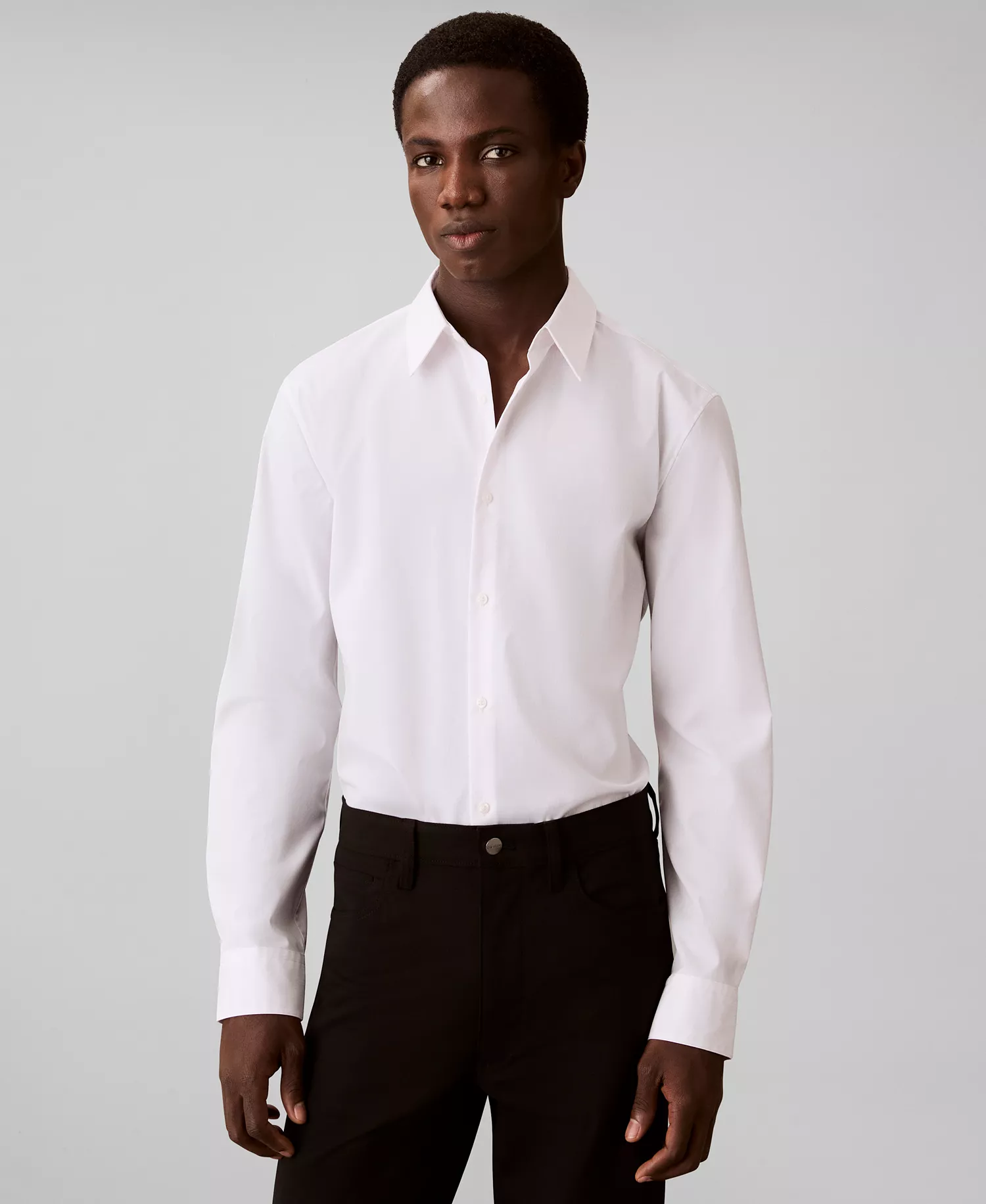 Men's Stretch Striped Slim-Fit Dress Shirt - Cradle Pink - 2XL