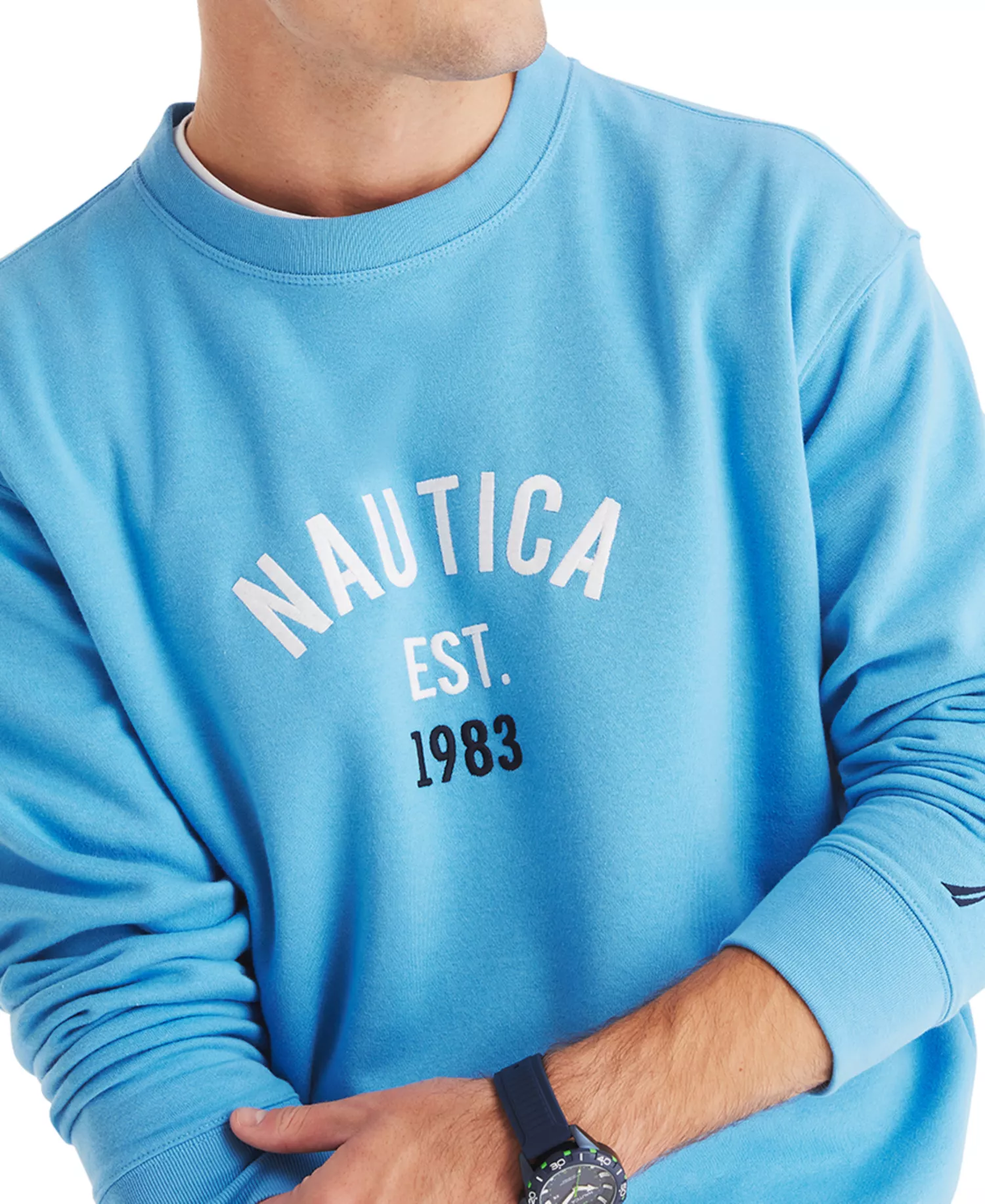 Men's Logo Crewneck Sweatshirt - Azure Blue - 2XL