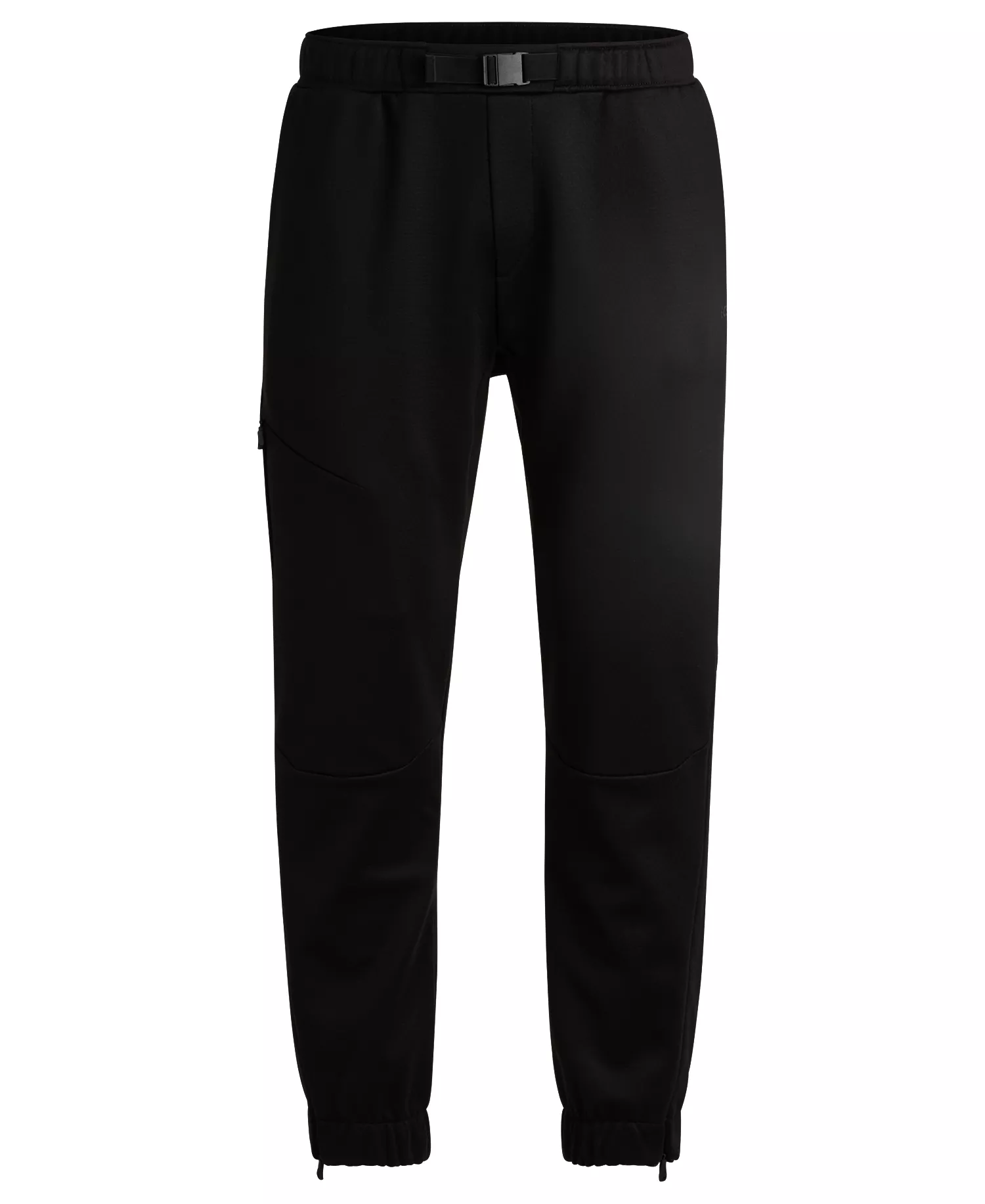 Men's Bonded-Fleece Tracksuit Bottoms - Black - 3XL