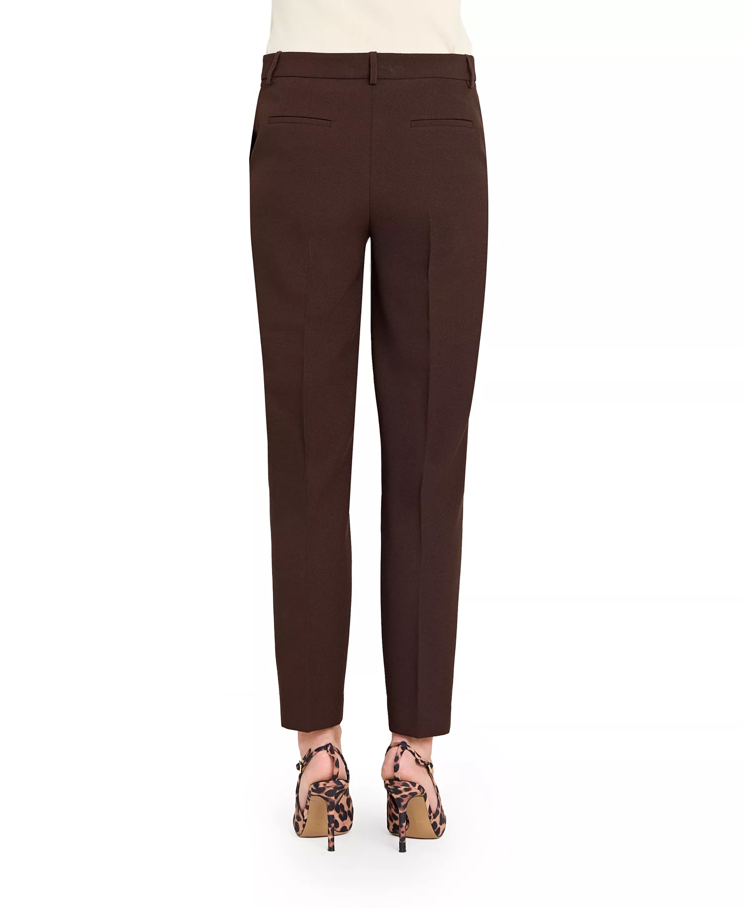 Women's Petite Mid-Rise Ankle-Length Pants - Espresso - 12P