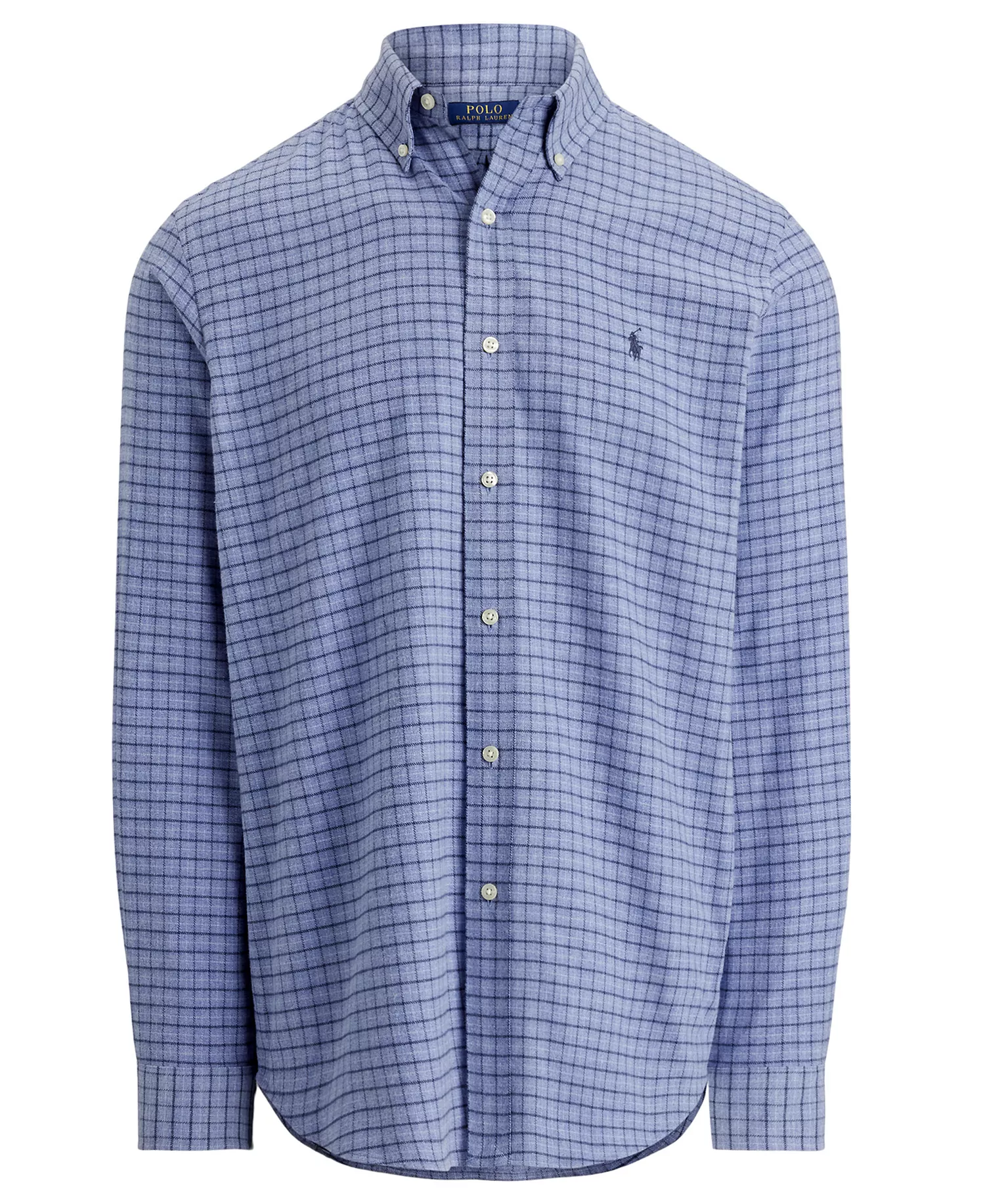 Men's Classic-Fit Long-Sleeve Checked Shirt - Blue Heather Multi - L
