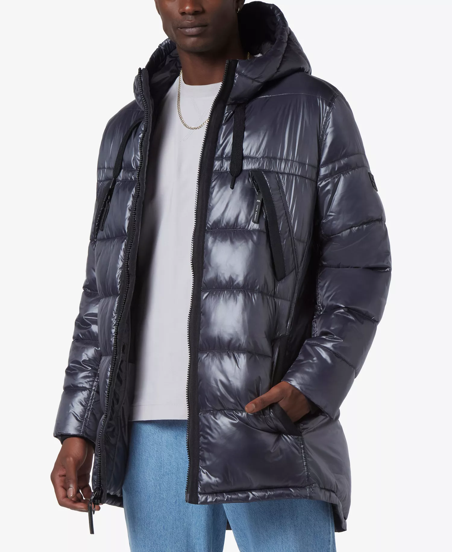 Men's Barreto Super Wet Cire Parka with Grossgrain Trim - Asphalt - L