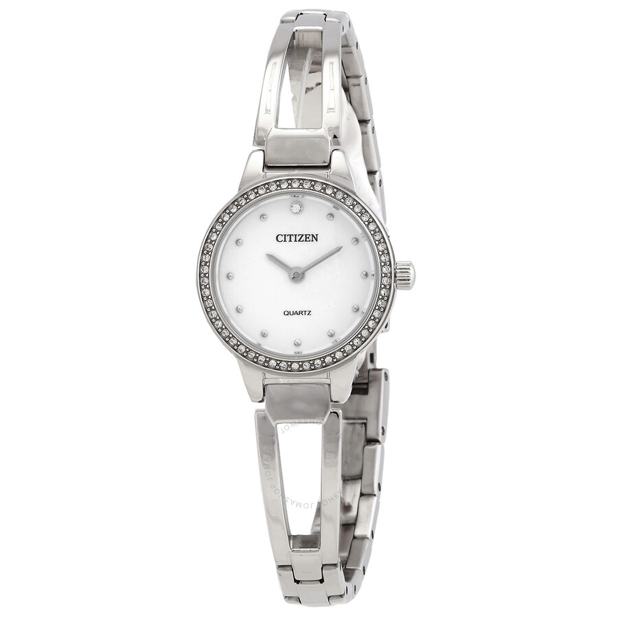Citizen Quartz Crystal White Dial Ladies Watch