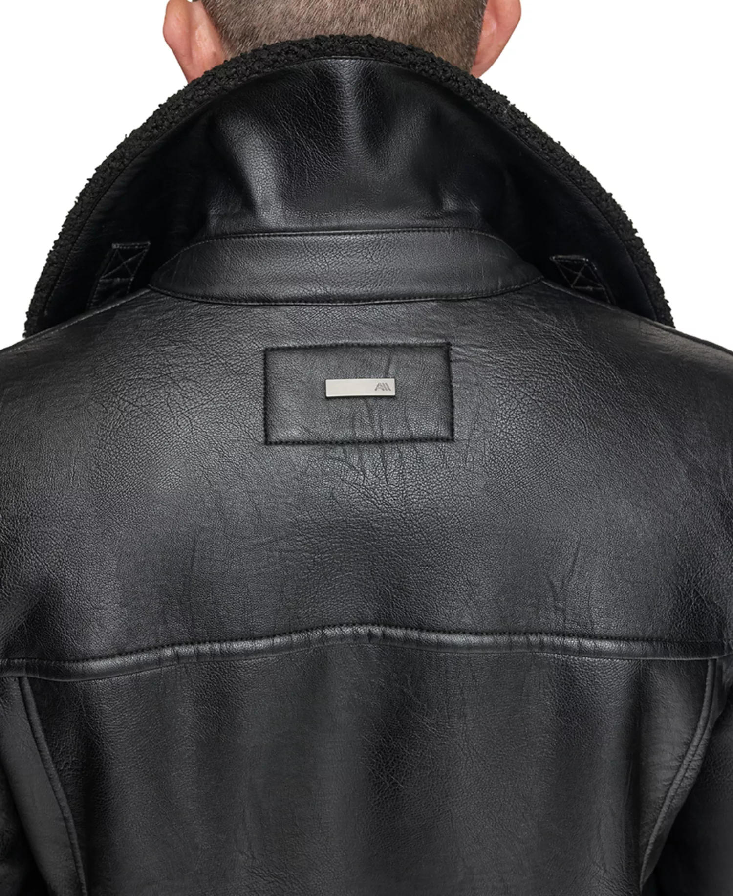 Men's Condore Faux-Shearling Top Coat - Black - S