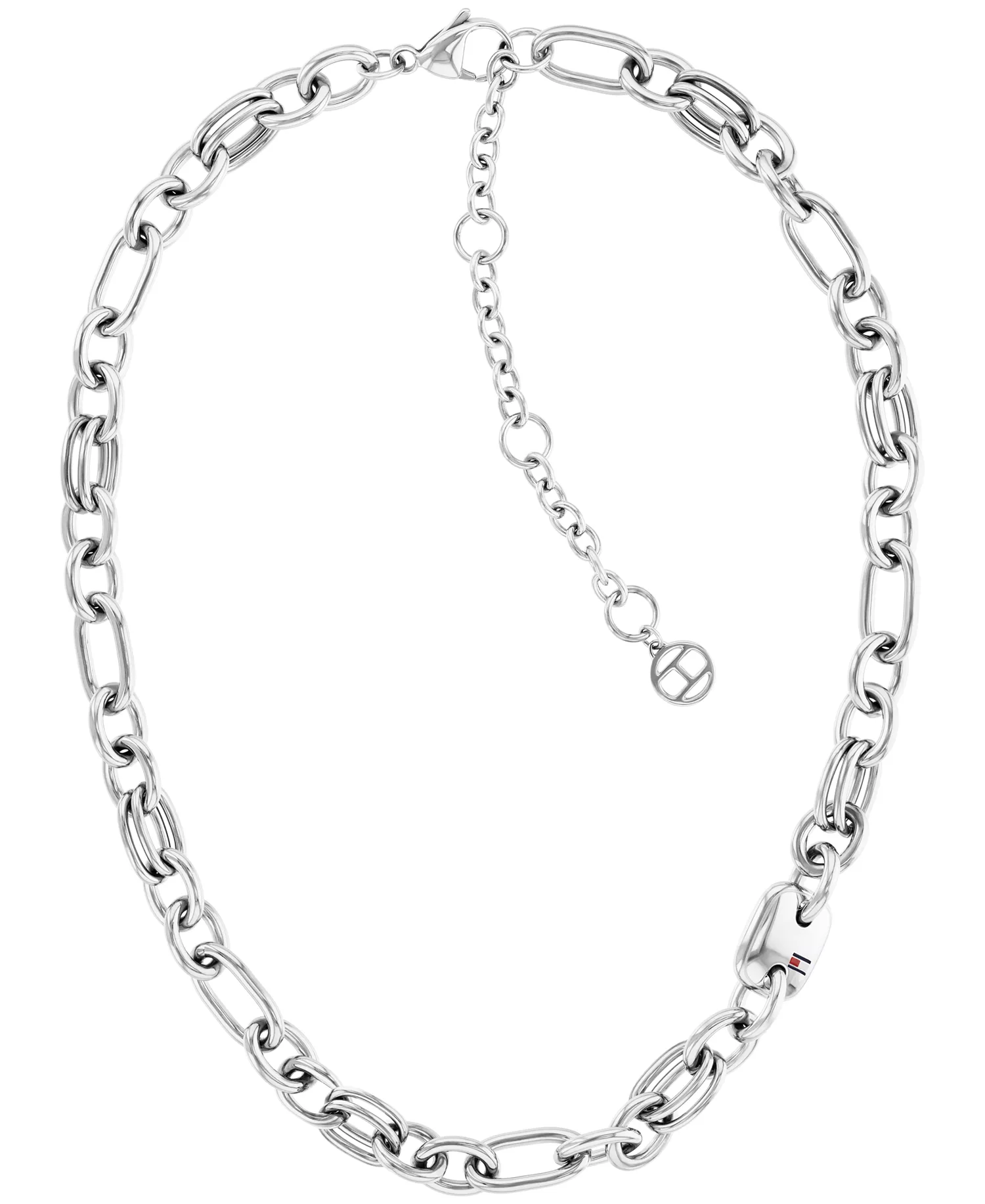 Women's Stainless Steel Chain Necklace - Silver - One Size Fits All