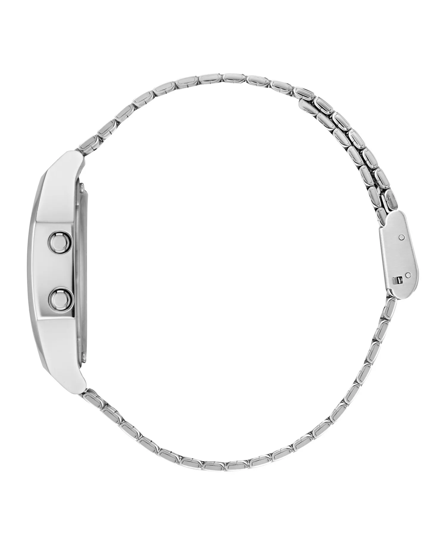 Unisex Digital Silver-Tone Stainless Steel Watch, 36mm - Silver-Tone - No Size