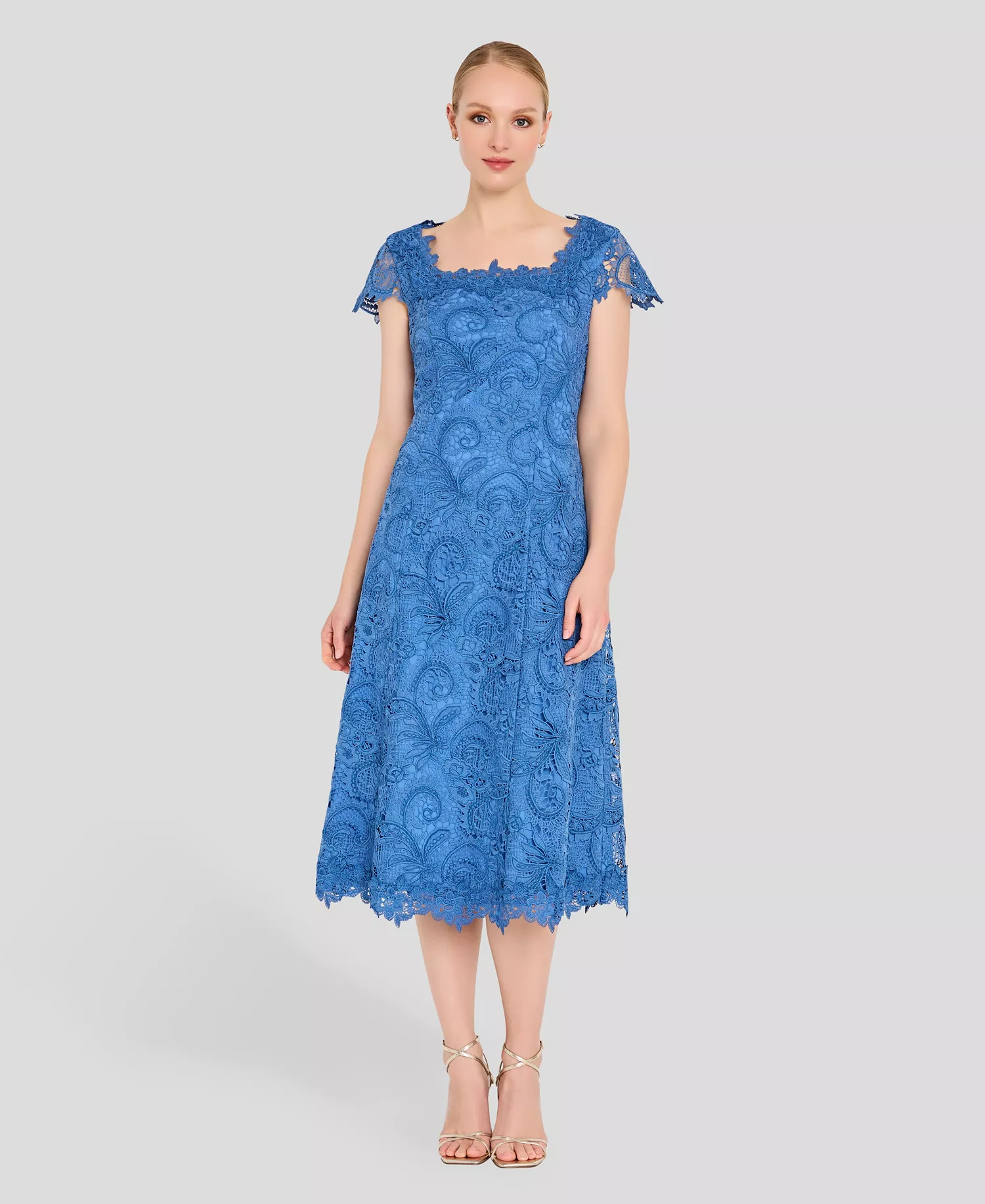 Women's Corder Lace Fit Midi Ball Gown - Riverside - 10