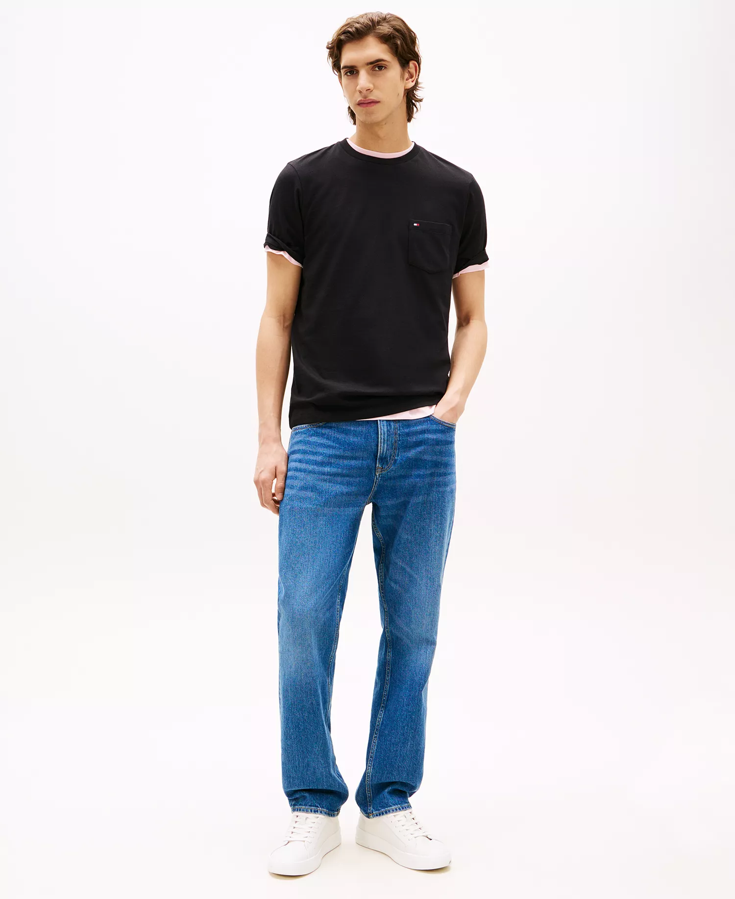 Men's Essential Solid Pocket T-Shirt - Black - S