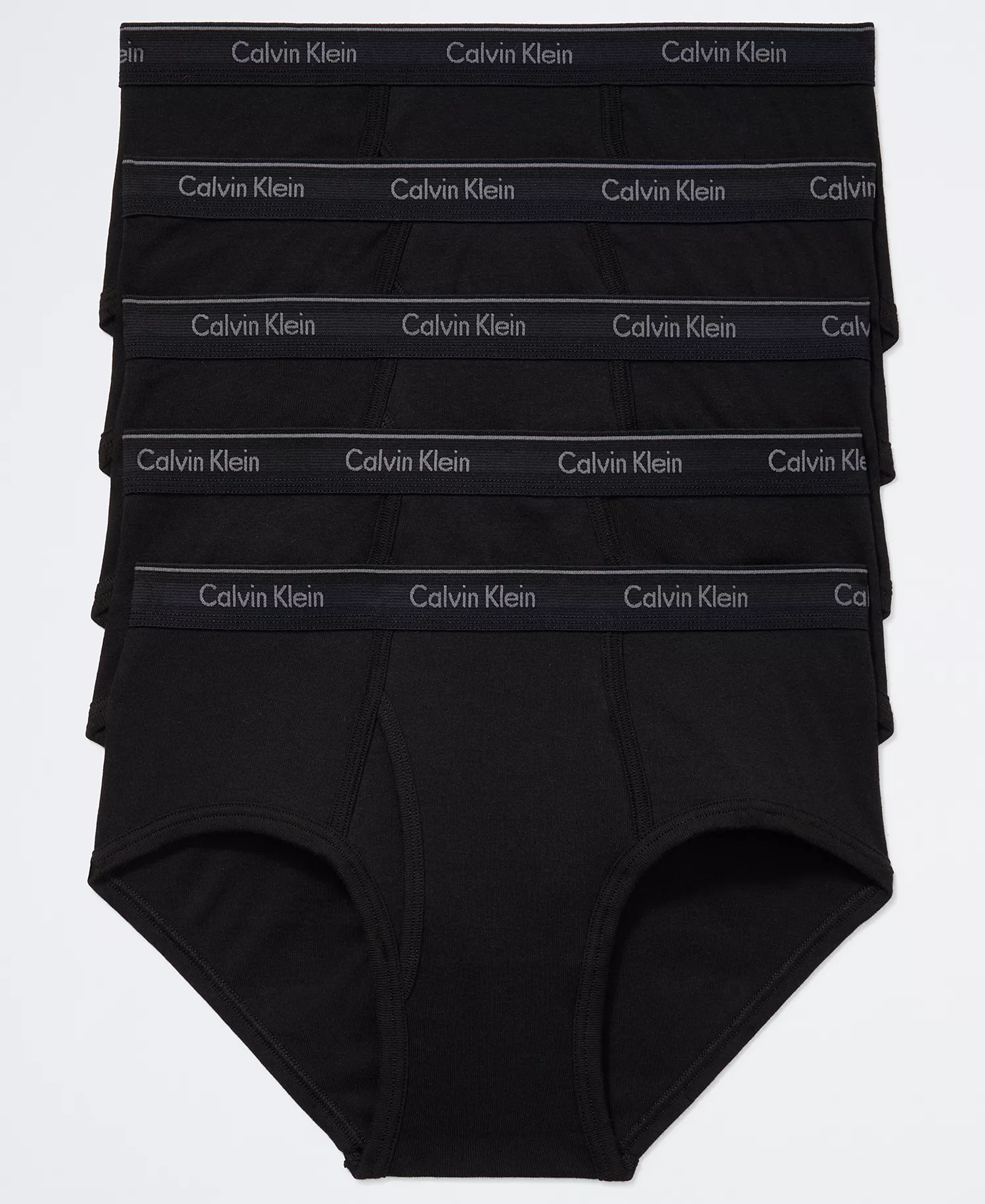 Men's 5-Pack Cotton Classics Briefs Underwear - Black - L